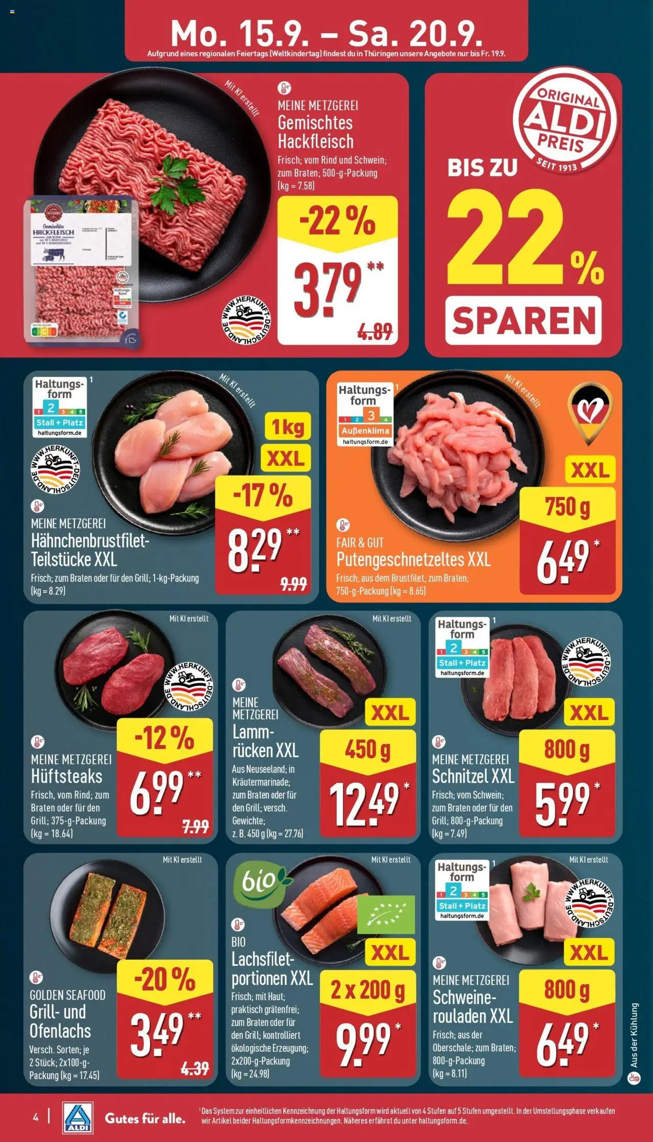 Aldi - ALDI Nord: Wochenangebote – gültig ab 14.09.2025 | Seite: 5 | Produkte: Grill, Schnitzel, Hackfleisch