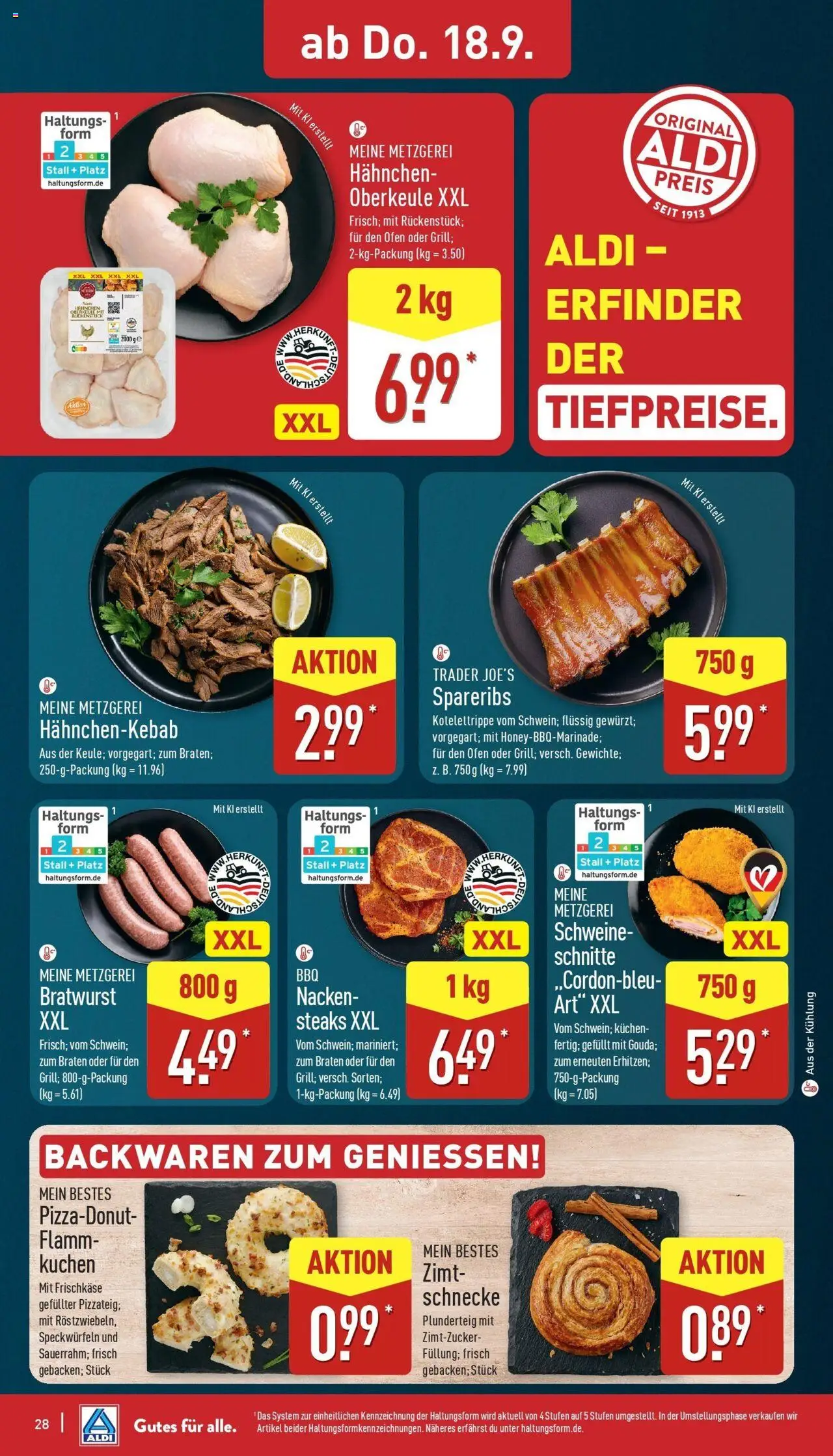 Aldi - ALDI Nord: Wochenangebote – gültig ab 14.09.2025 | Seite: 30 | Produkte: Ofen, Hahnchen, Kuchen, Frischkase