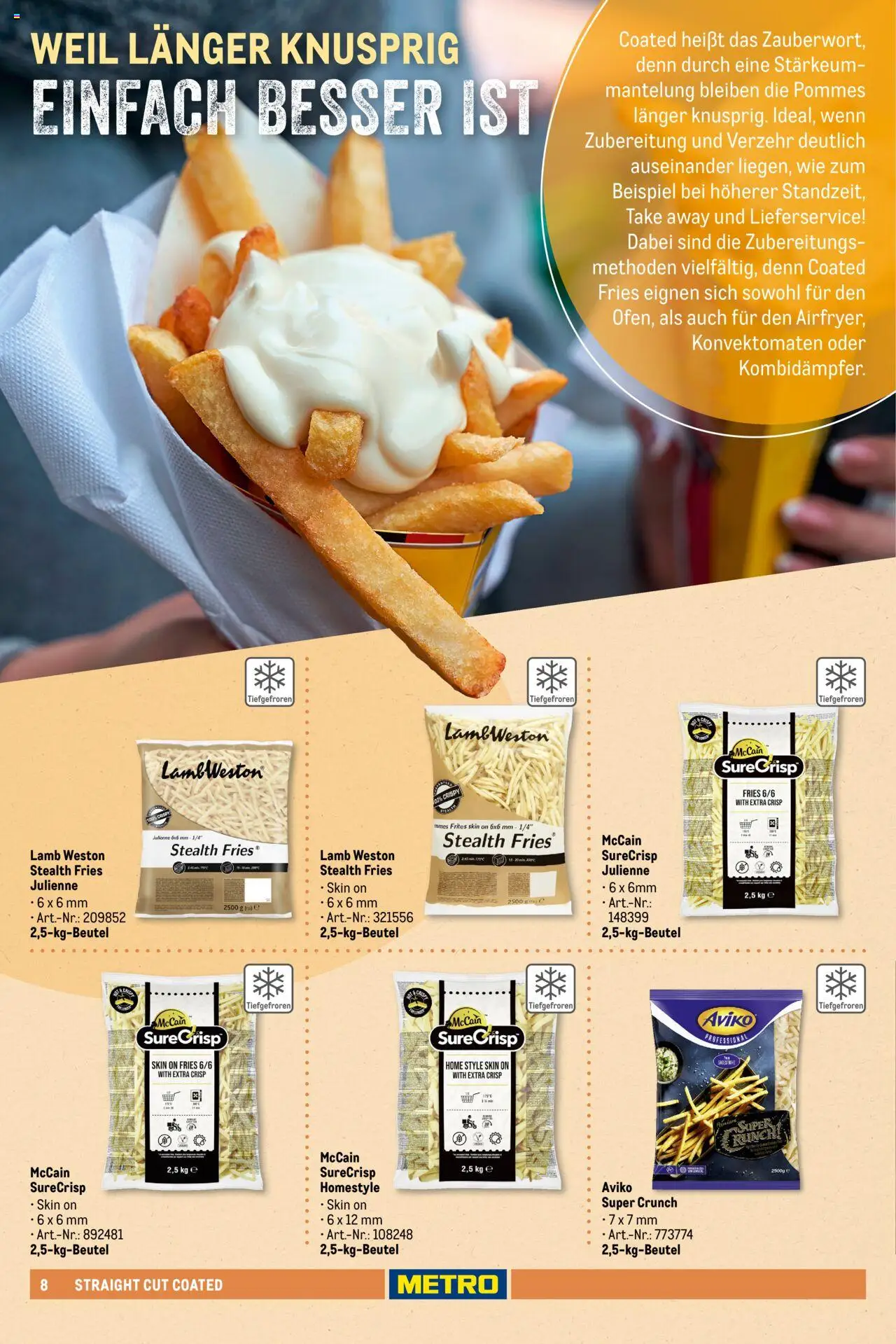 Metro - Pommessortiment – gültig ab 01.03.2025 | Seite: 8 | Produkte: Pommes, McCain