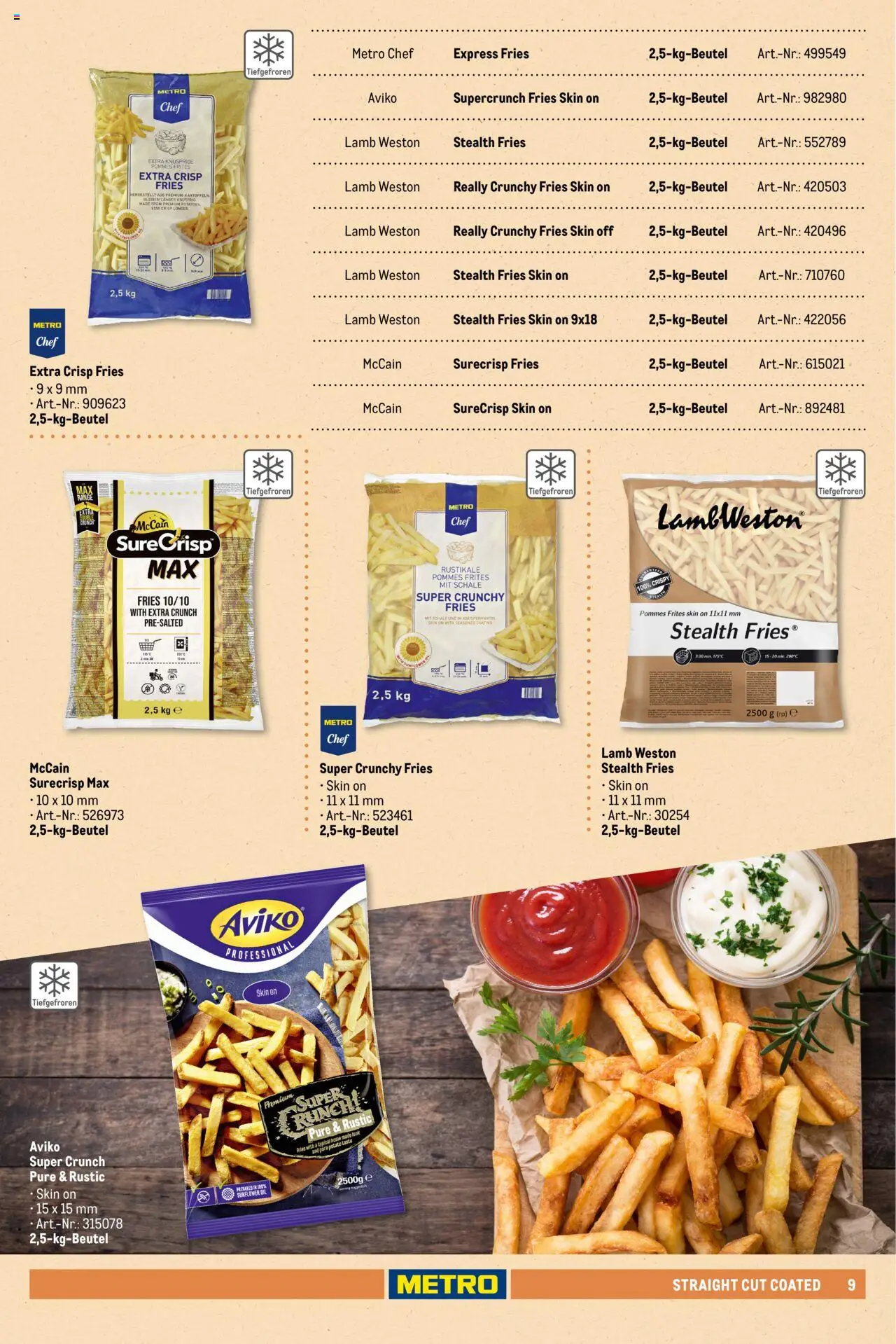 Metro - Pommessortiment – gültig ab 01.03.2025 | Seite: 9 | Produkte: Pommes, McCain