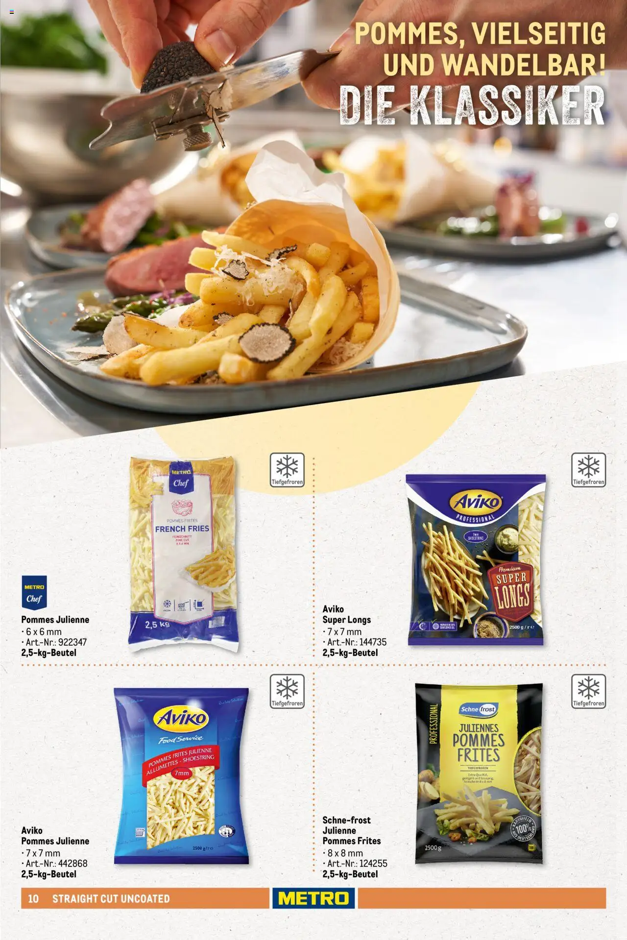 Metro - Pommessortiment – gültig ab 01.03.2025 | Seite: 10 | Produkte: Pommes, Pommes frites