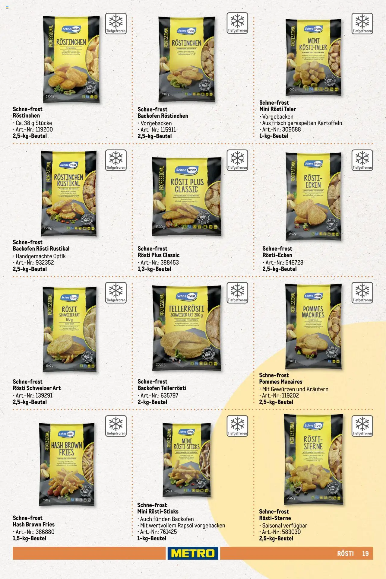 Metro - Pommessortiment – gültig ab 01.03.2025 | Seite: 19 | Produkte: Pommes, Backofen