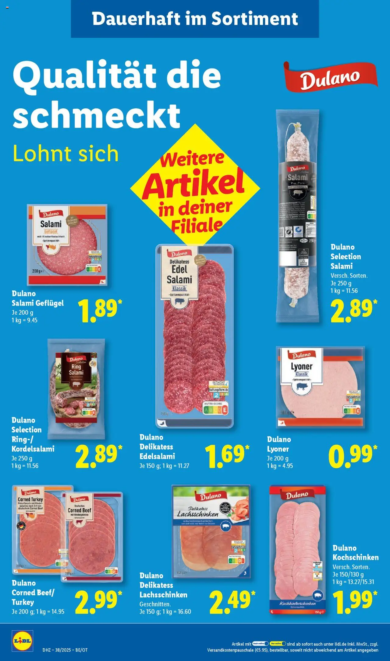 Lidl Prospekt Grimma – gültig ab 15.09.2025 | Seite: 12 | Produkte: Salami