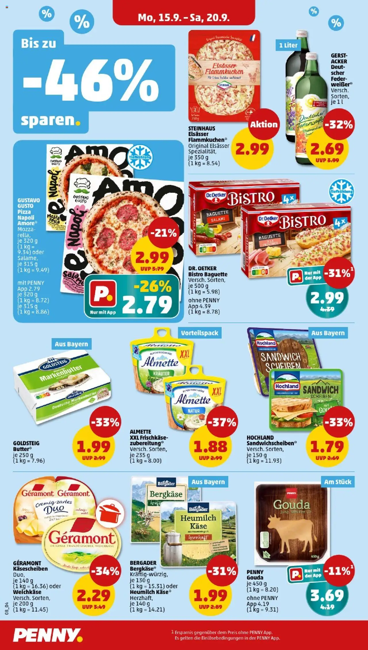 Penny - Bayern – gültig ab 15.09.2025 | Seite: 8 | Produkte: Geramont, Almette, Gouda, Frischkase