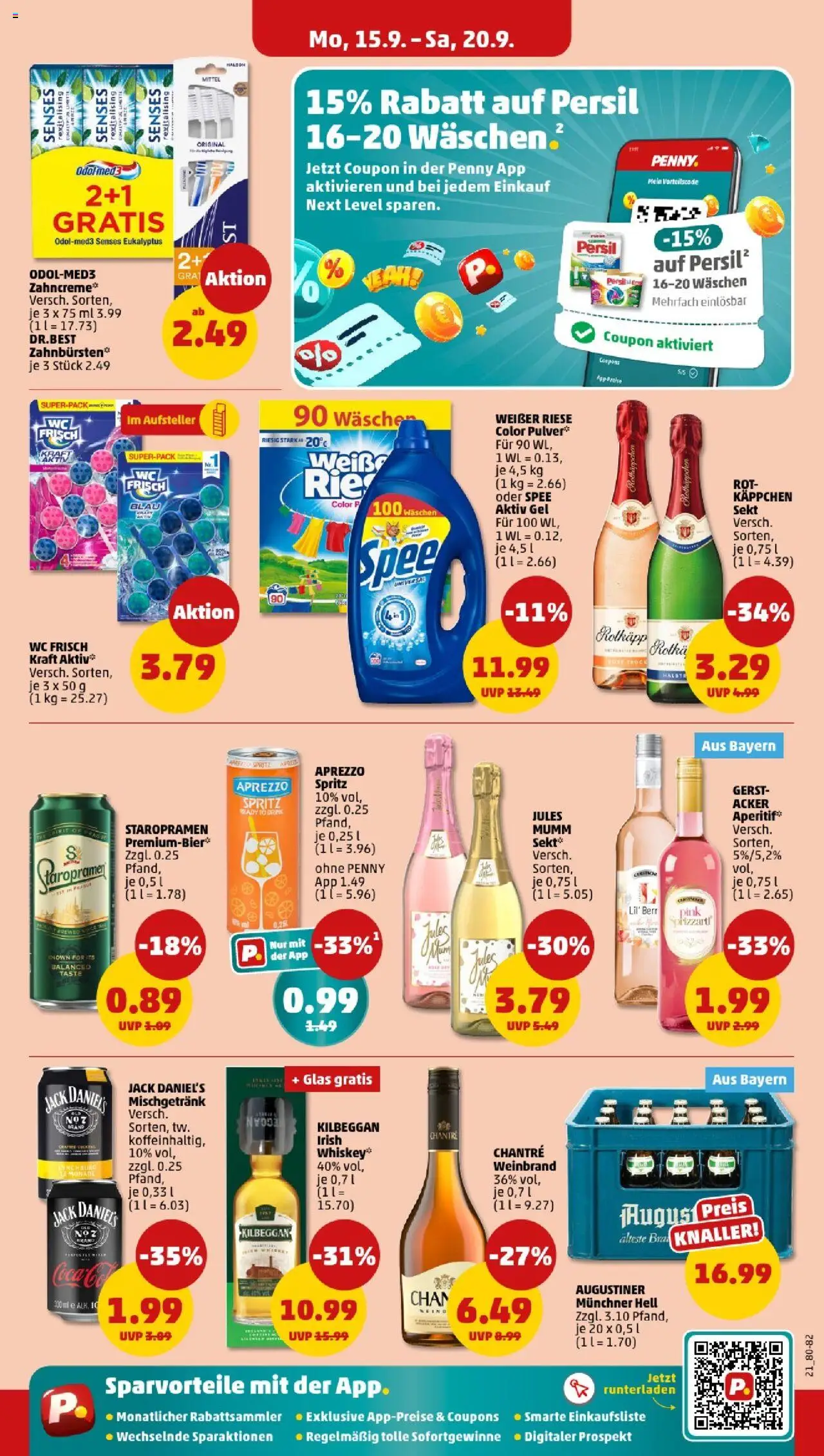 Penny - Bayern – gültig ab 15.09.2025 | Seite: 21 | Produkte: Jack Daniel's, Chantré, Limette, Persil