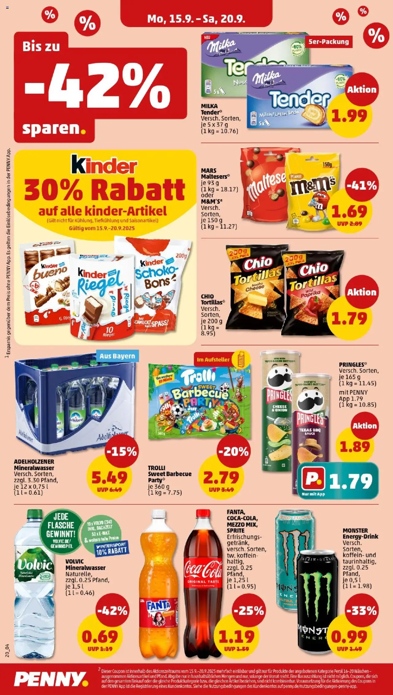 Penny - Bayern – gültig ab 15.09.2025 | Seite: 20 | Produkte: Fanta, M&M's, Milka, Mineralwasser