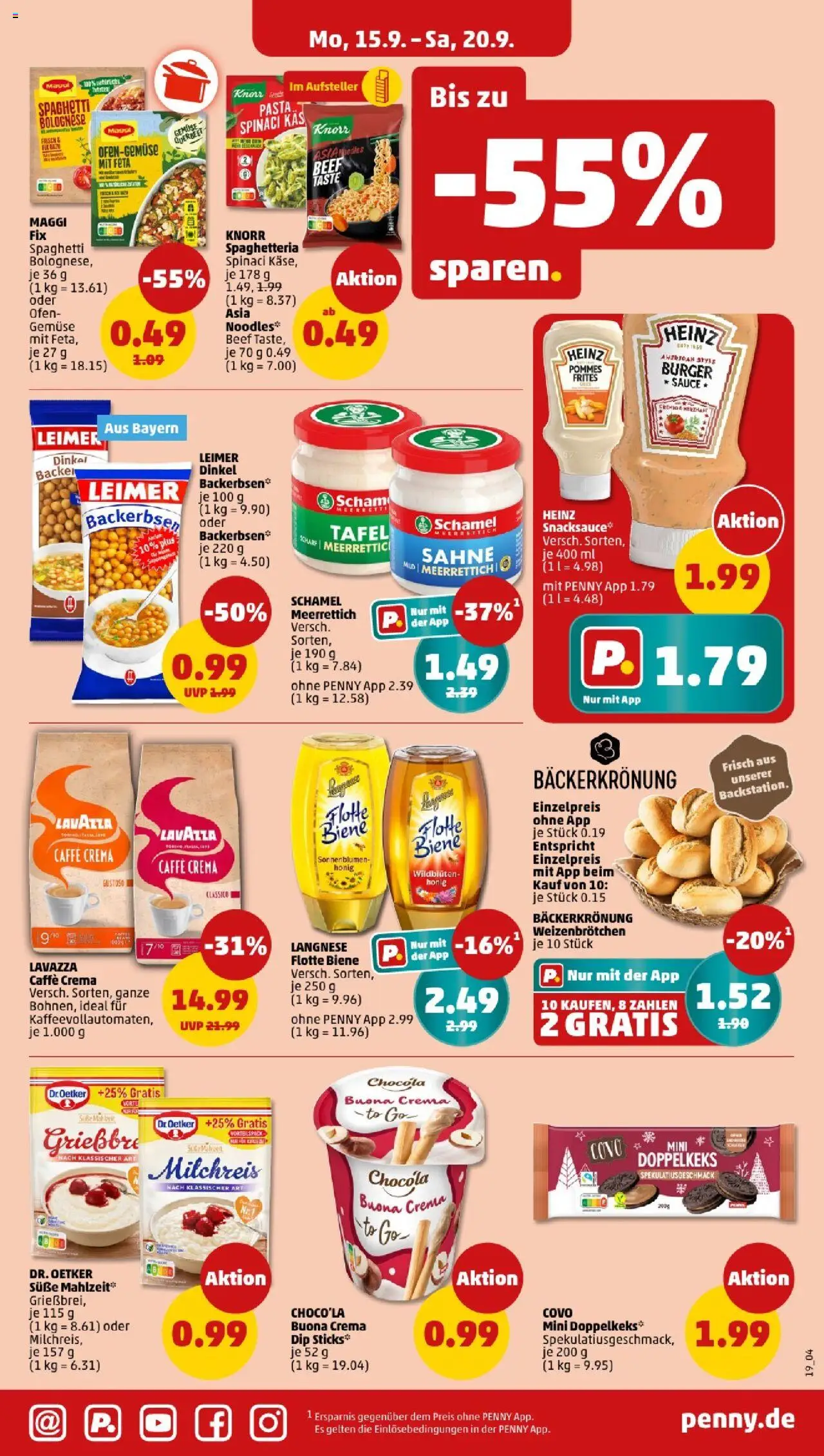 Penny - Bayern – gültig ab 15.09.2025 | Seite: 19 | Produkte: Pommes, Burger, Knorr, Pasta