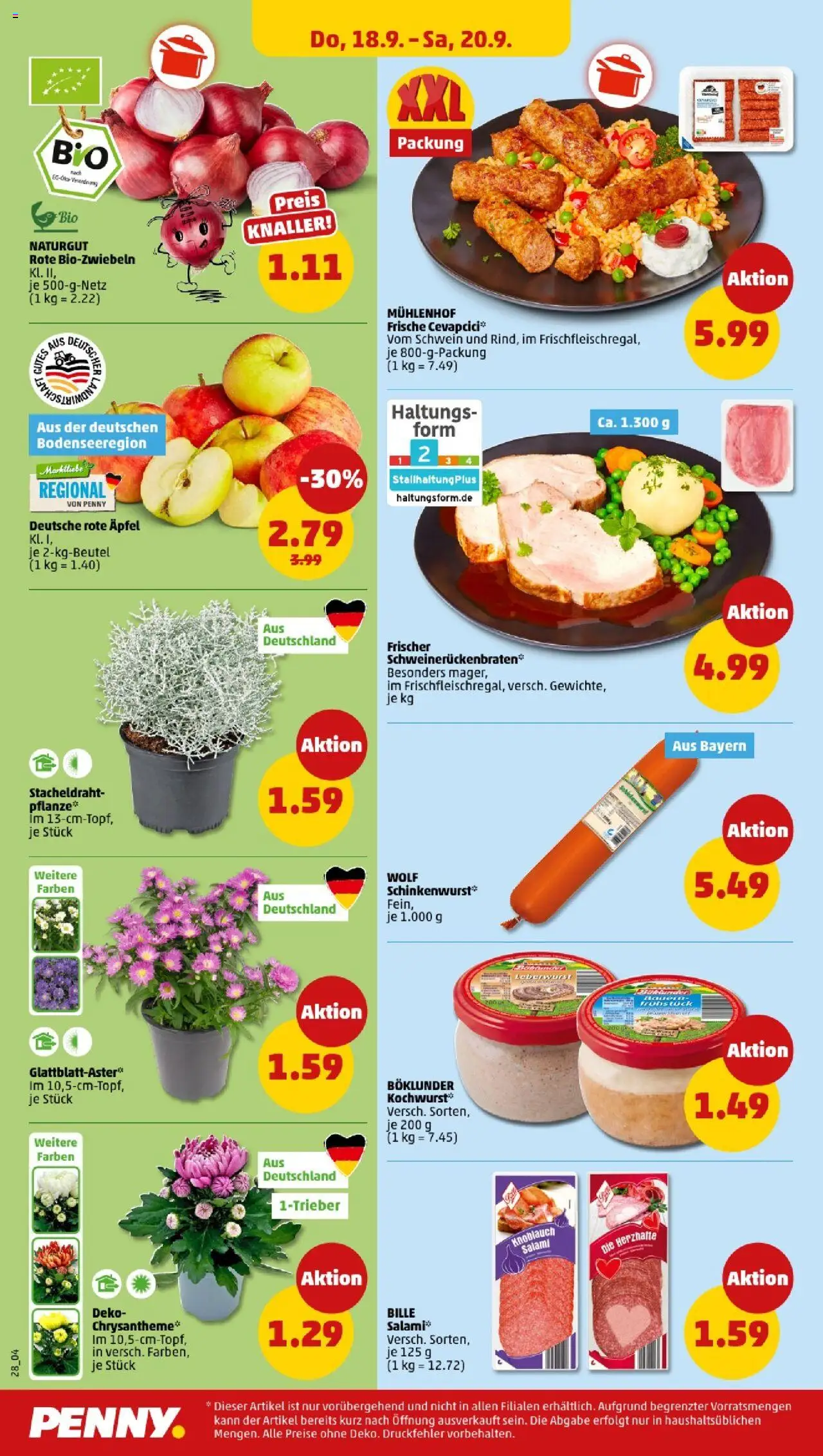 Penny - Bayern – gültig ab 15.09.2025 | Seite: 30 | Produkte: Cevapcici, Äpfel, Knoblauch, Salami