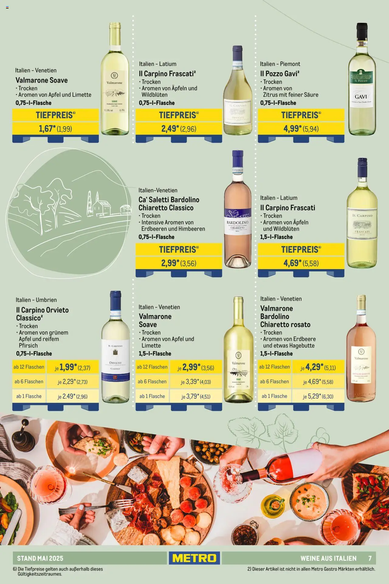 Metro Hauswein-Katalog – gültig ab 01.05.2025 | Seite: 7 | Produkte: Himbeeren, Äpfel, Pfirsich, Limette