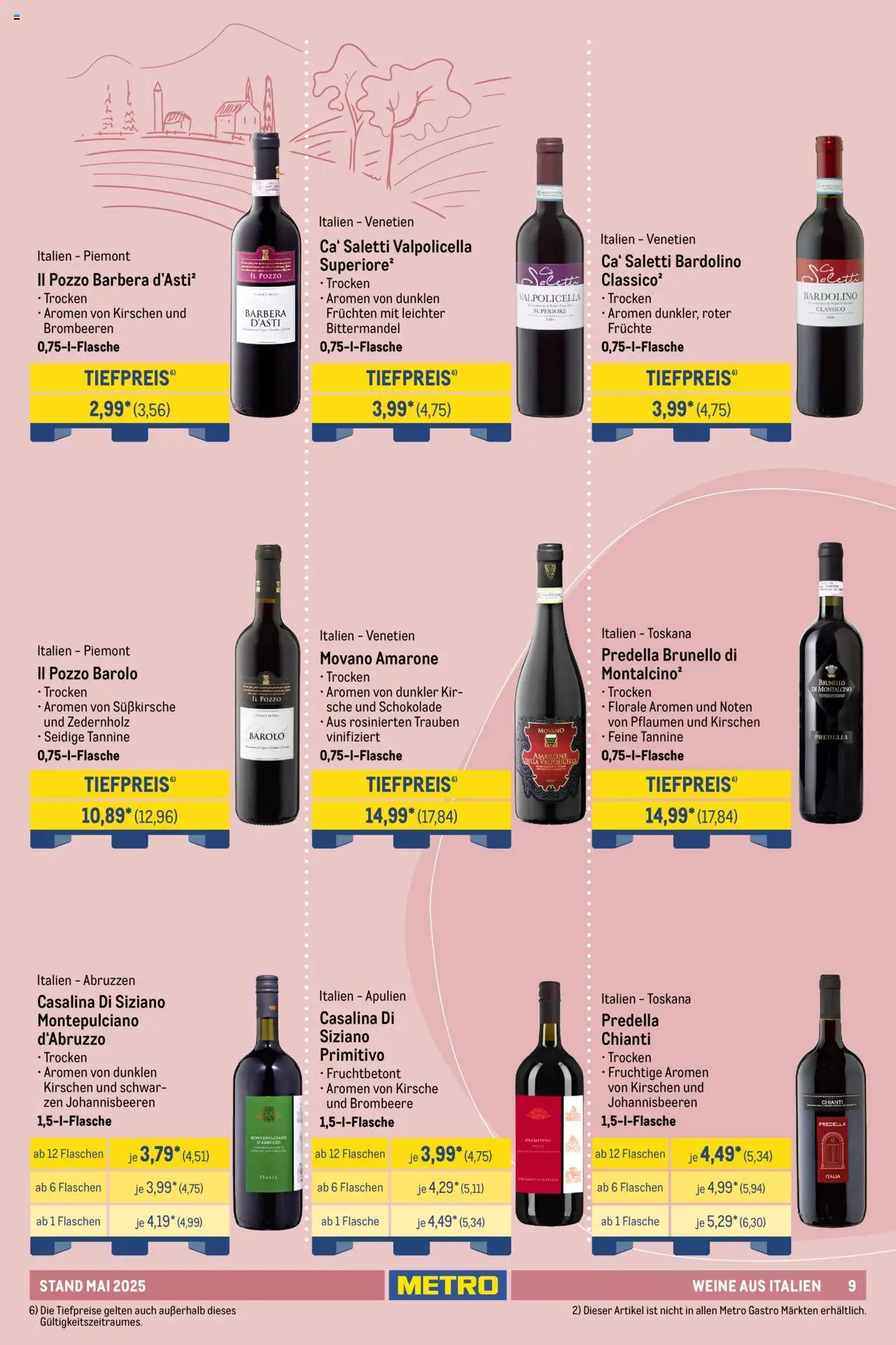 Metro Hauswein-Katalog – gültig ab 01.05.2025 | Seite: 9 | Produkte: Pflaumen, Trauben, Schokolade, Kirschen