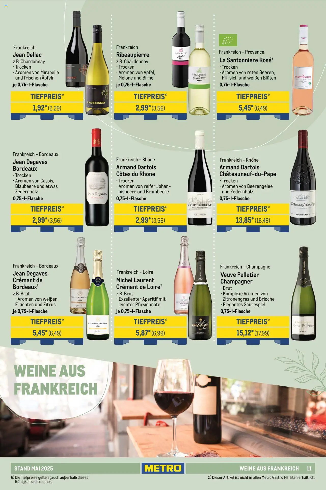 Metro Hauswein-Katalog – gültig ab 01.05.2025 | Seite: 11 | Produkte: Zitronengras, Merlot, Pfirsich, Melone