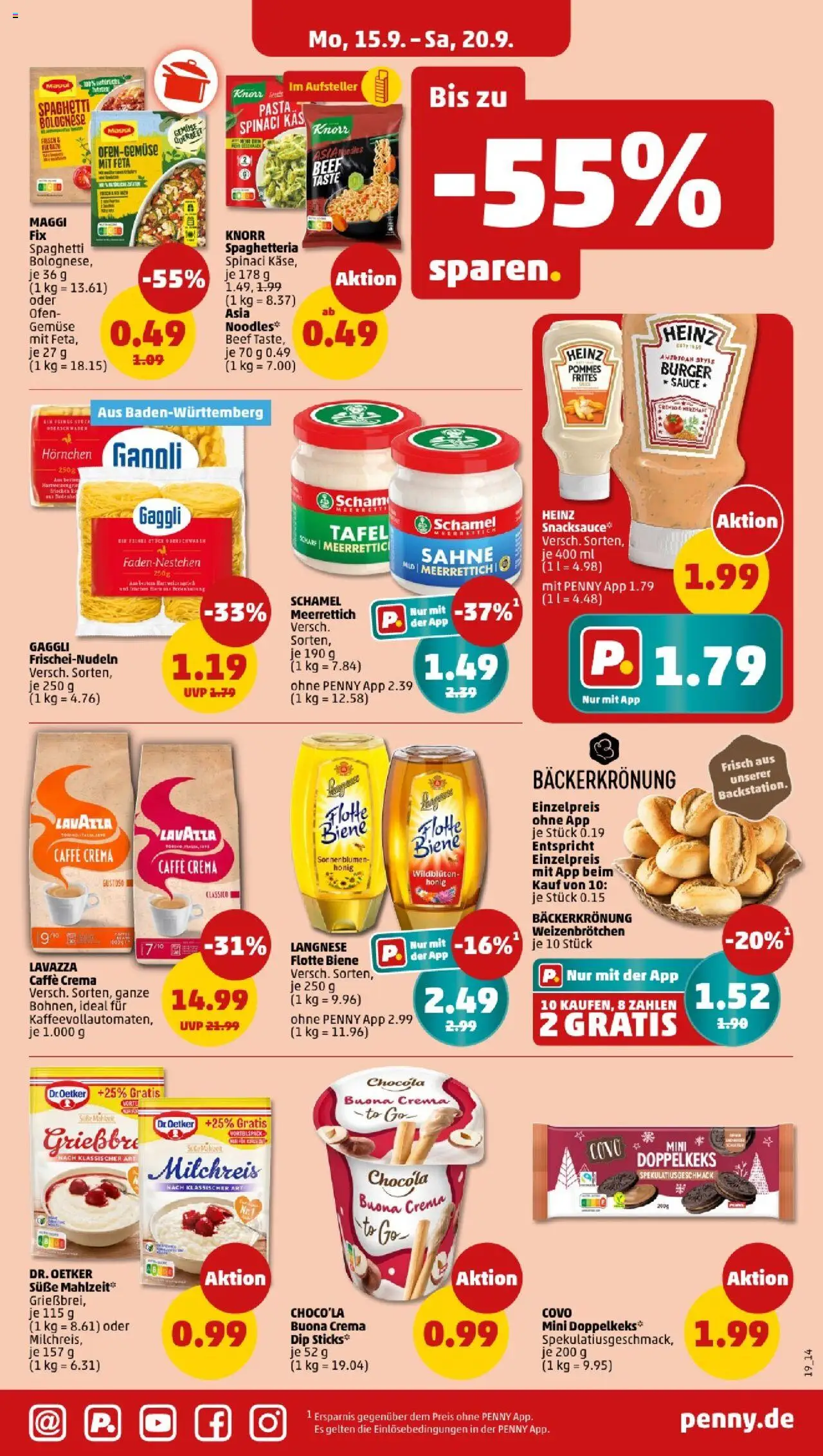 Penny - Baden-Württemberg – gültig ab 15.09.2025 | Seite: 19 | Produkte: Ofen, Burger, Knorr, Gemüse