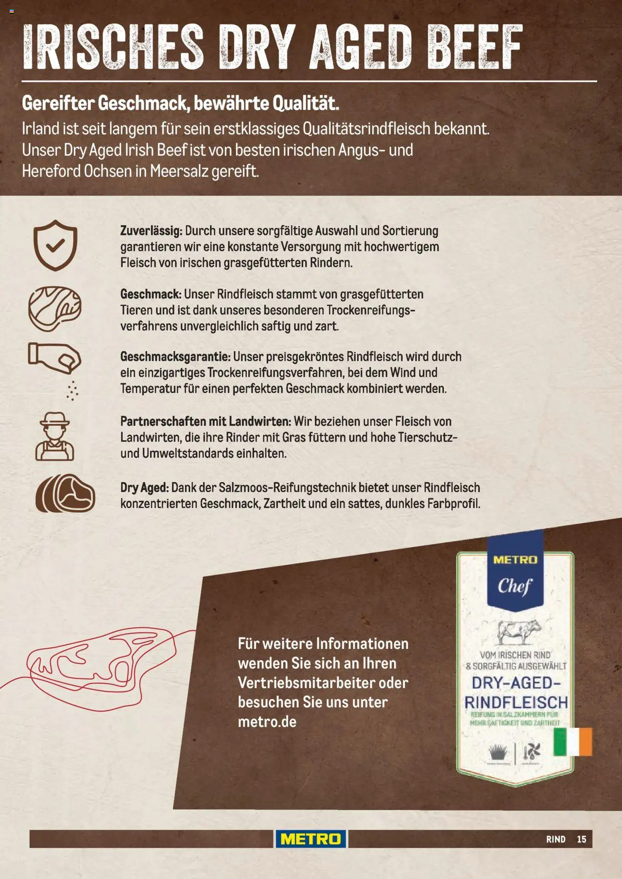 Metro  Fleischsortiment – gültig ab 01.05.2025 | Seite: 15 | Produkte: Rindfleisch, Fleisch