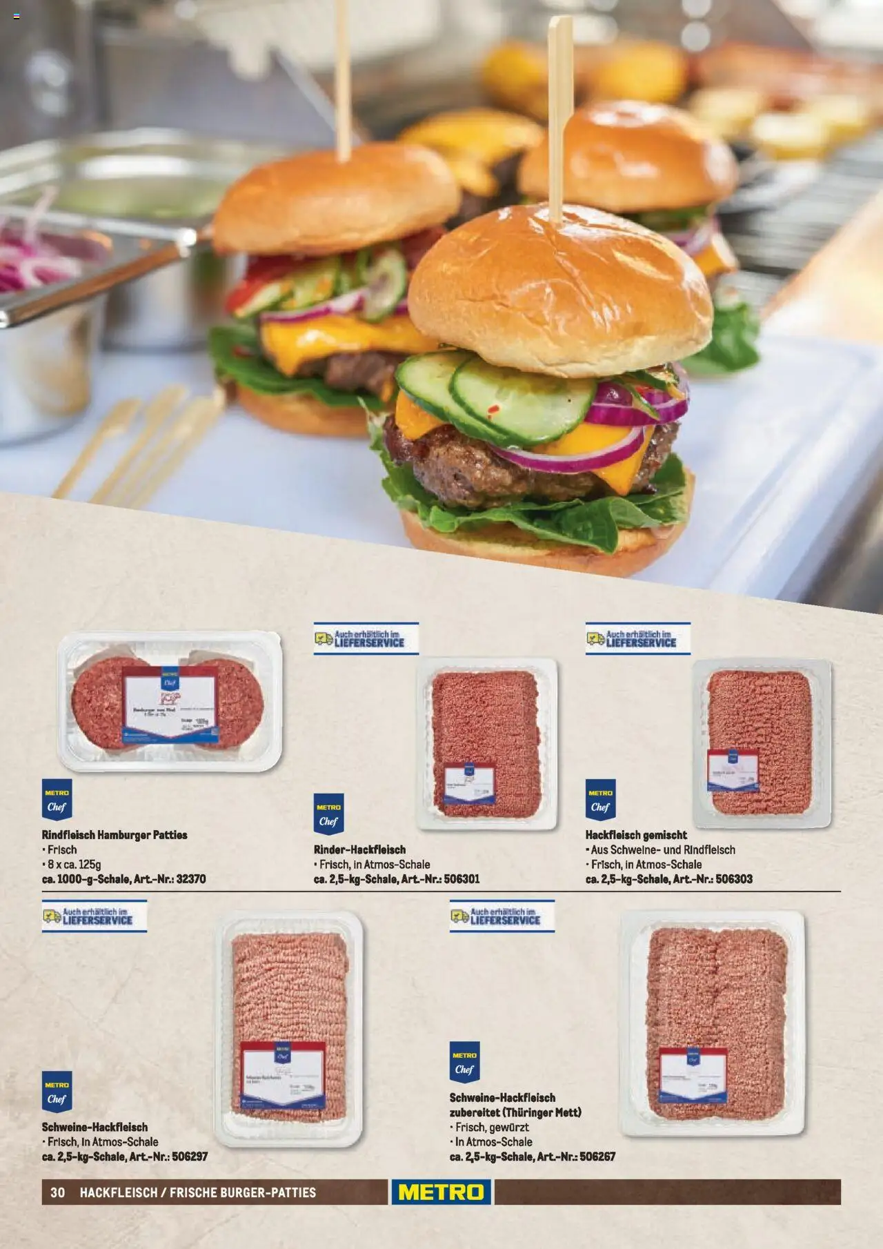 Metro  Fleischsortiment – gültig ab 01.05.2025 | Seite: 30 | Produkte: Rindfleisch, Hackfleisch