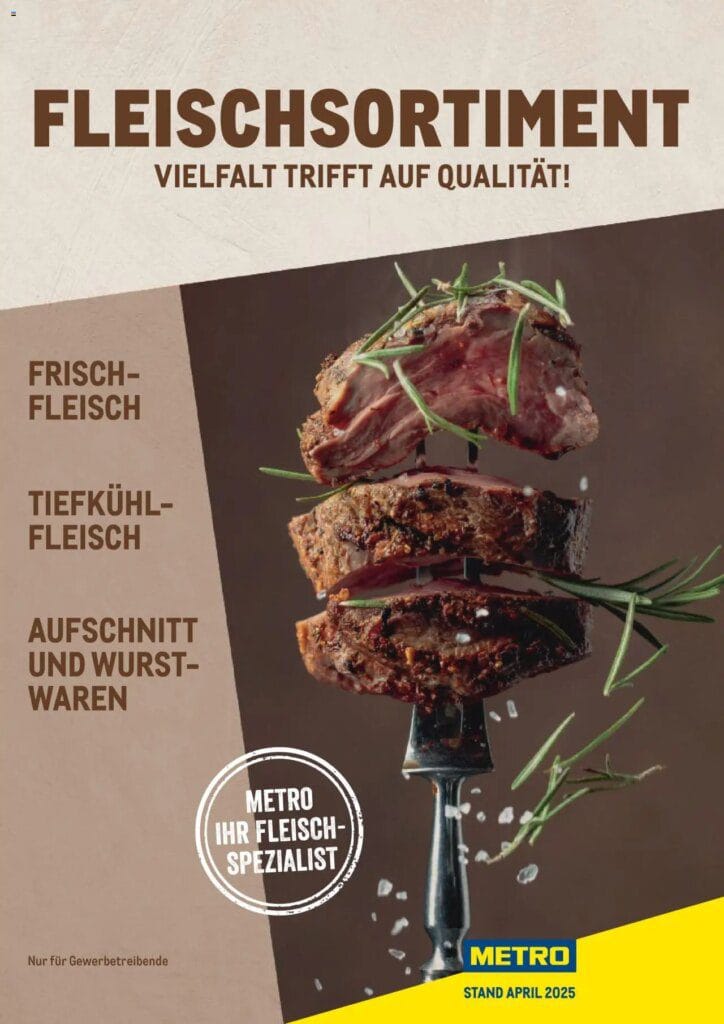 Metro  Fleischsortiment (ab 01.05.2025) zum Blättern