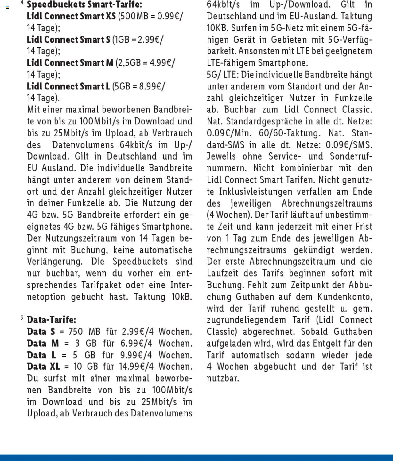 Lidl Tarifübersicht – gültig ab 01.01.2025 | Seite: 15