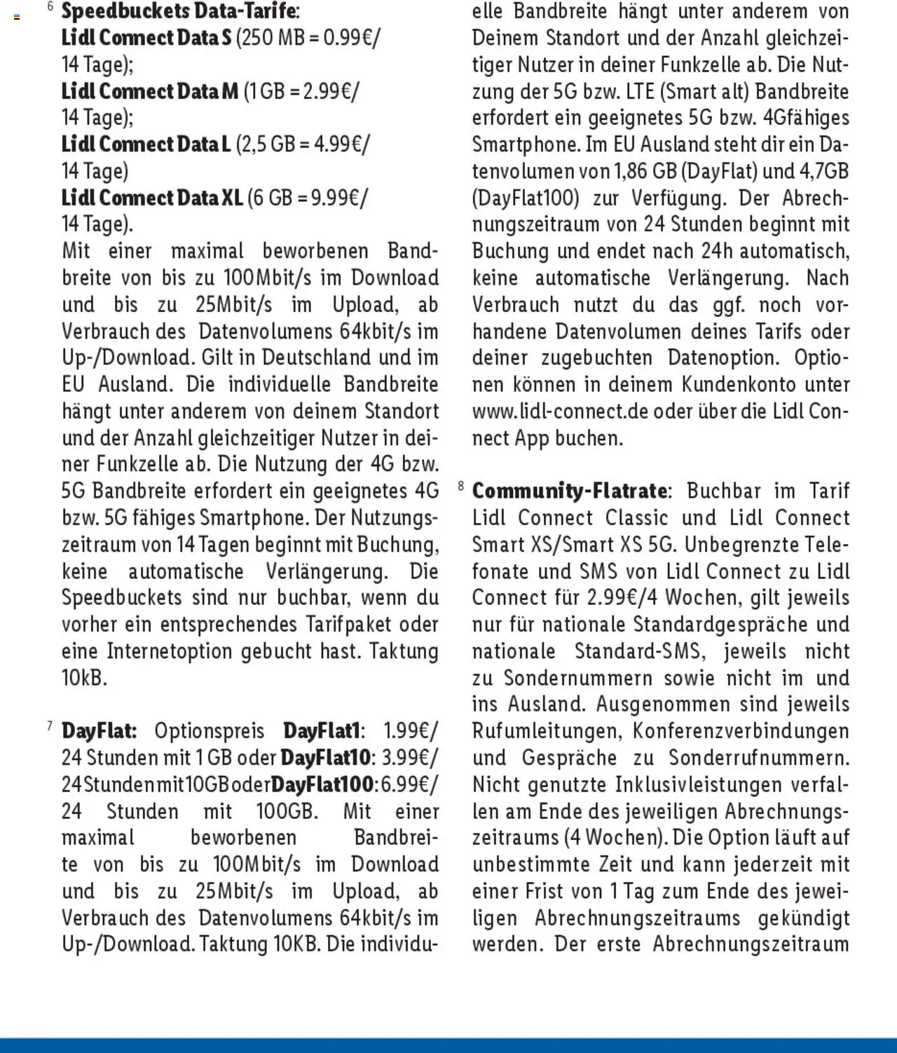 Lidl Tarifübersicht – gültig ab 01.01.2025 | Seite: 16