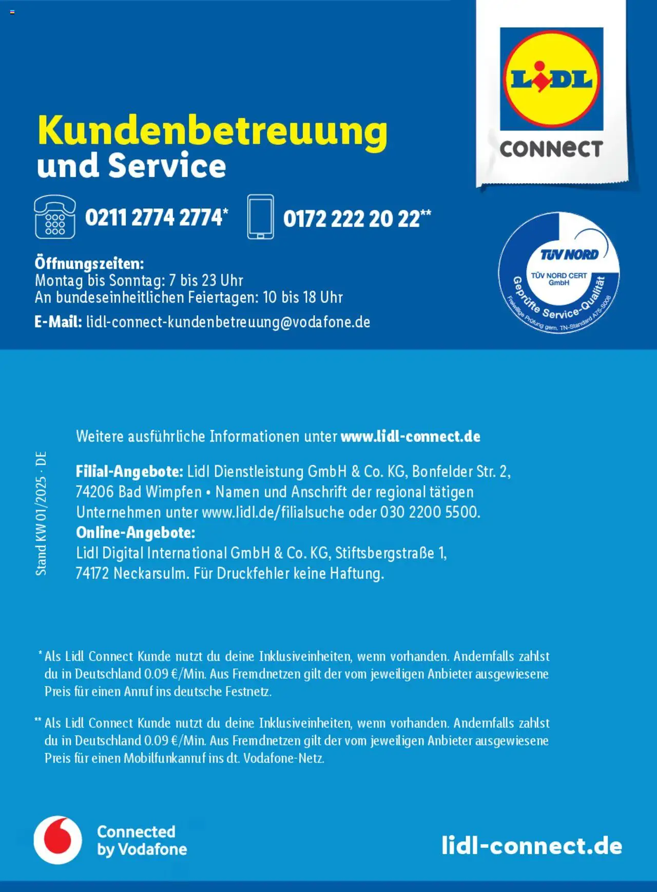 Lidl Tarifübersicht – gültig ab 01.01.2025 | Seite: 20 | Produkte: Bad, Uhr