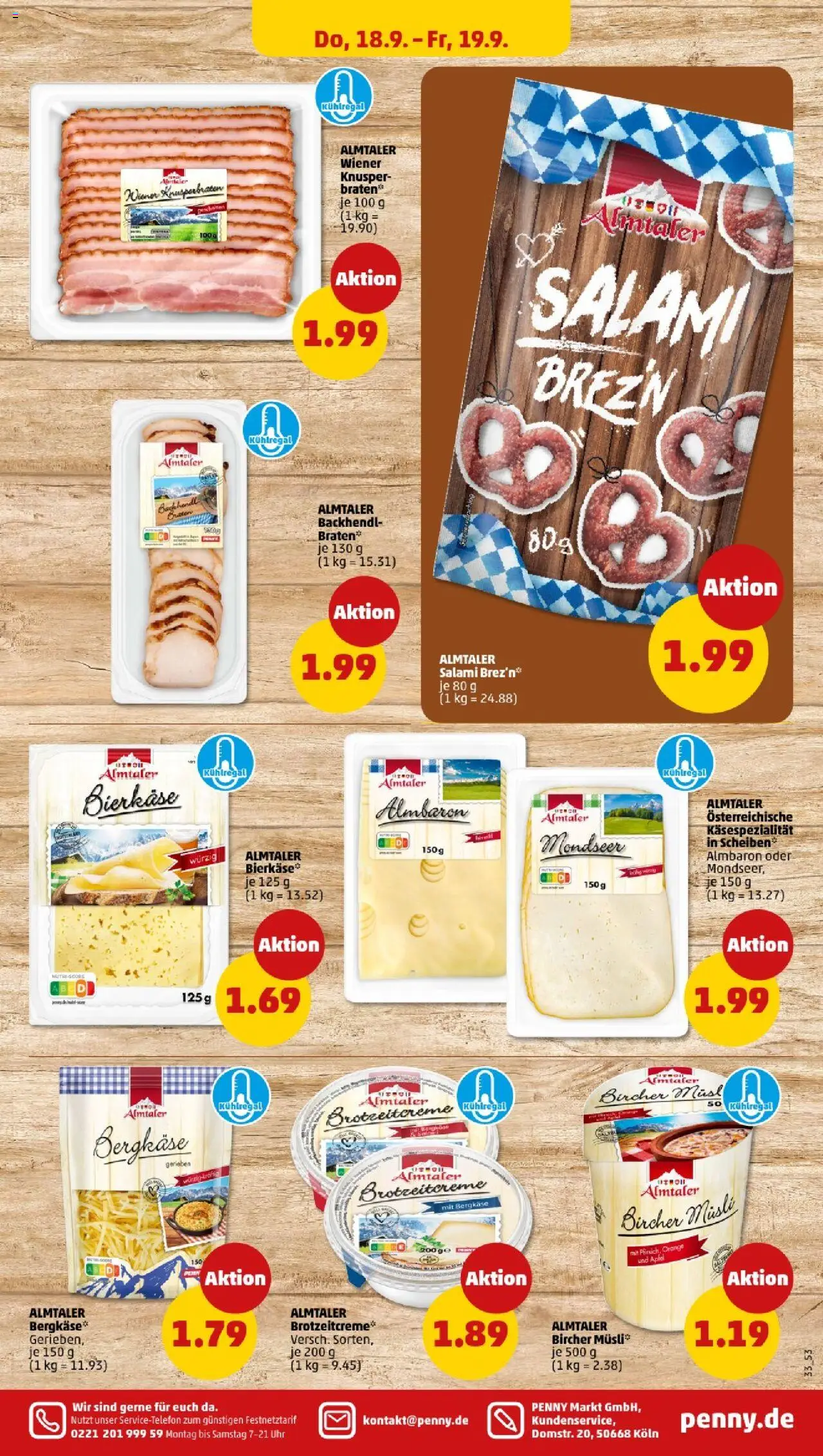 Penny - Thüringen – gültig ab 15.09.2025 | Seite: 35 | Produkte: Musli, Äpfel, Salami, Uhr