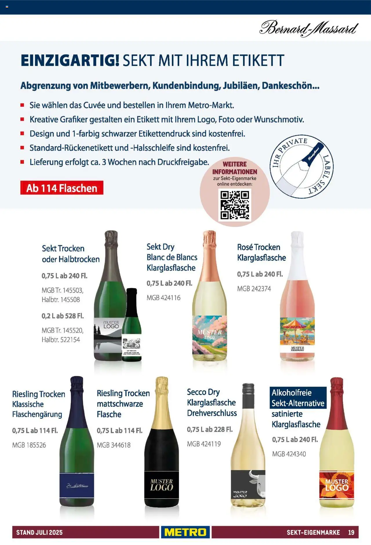 Metro - Hauswein Katalog – gültig ab 01.07.2025 | Seite: 19 | Produkte: Sekt