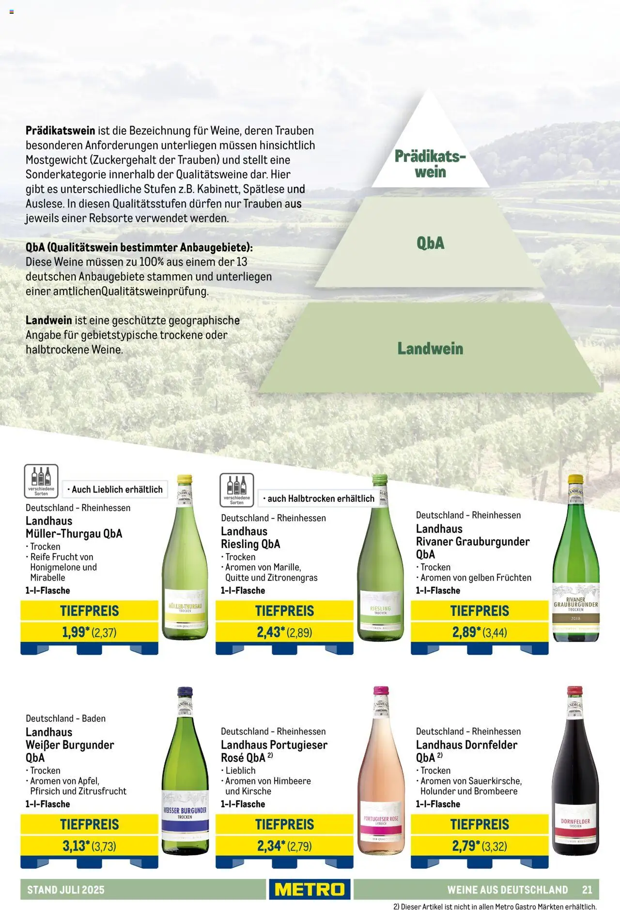 Metro - Hauswein Katalog – gültig ab 01.07.2025 | Seite: 21 | Produkte: Trauben, Honigmelone, Himbeere, Wein