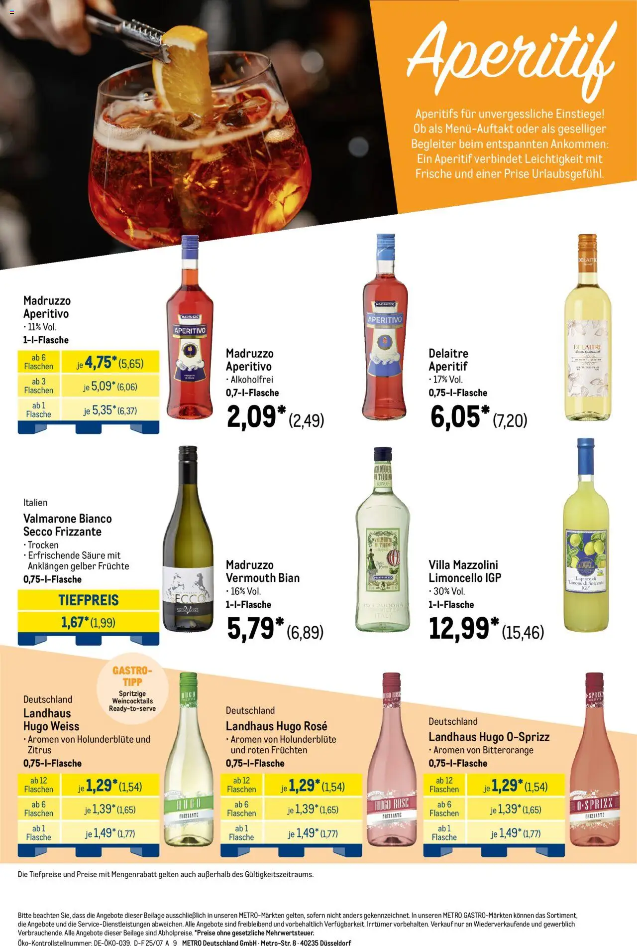 Metro - Hauswein Katalog – gültig ab 01.07.2025 | Seite: 36 | Produkte: Limoncello, Hugo
