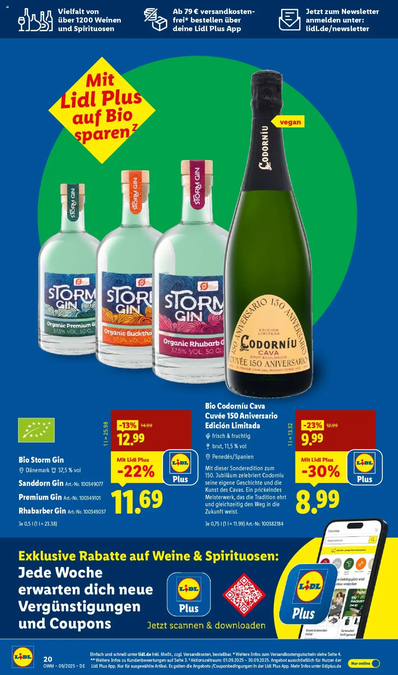 Lidl Wein & Spirituosen im Onlineshop – gültig ab 01.09.2025 | Seite: 20 | Produkte: Gartenmöbel, Rhabarber, Primer, Gin