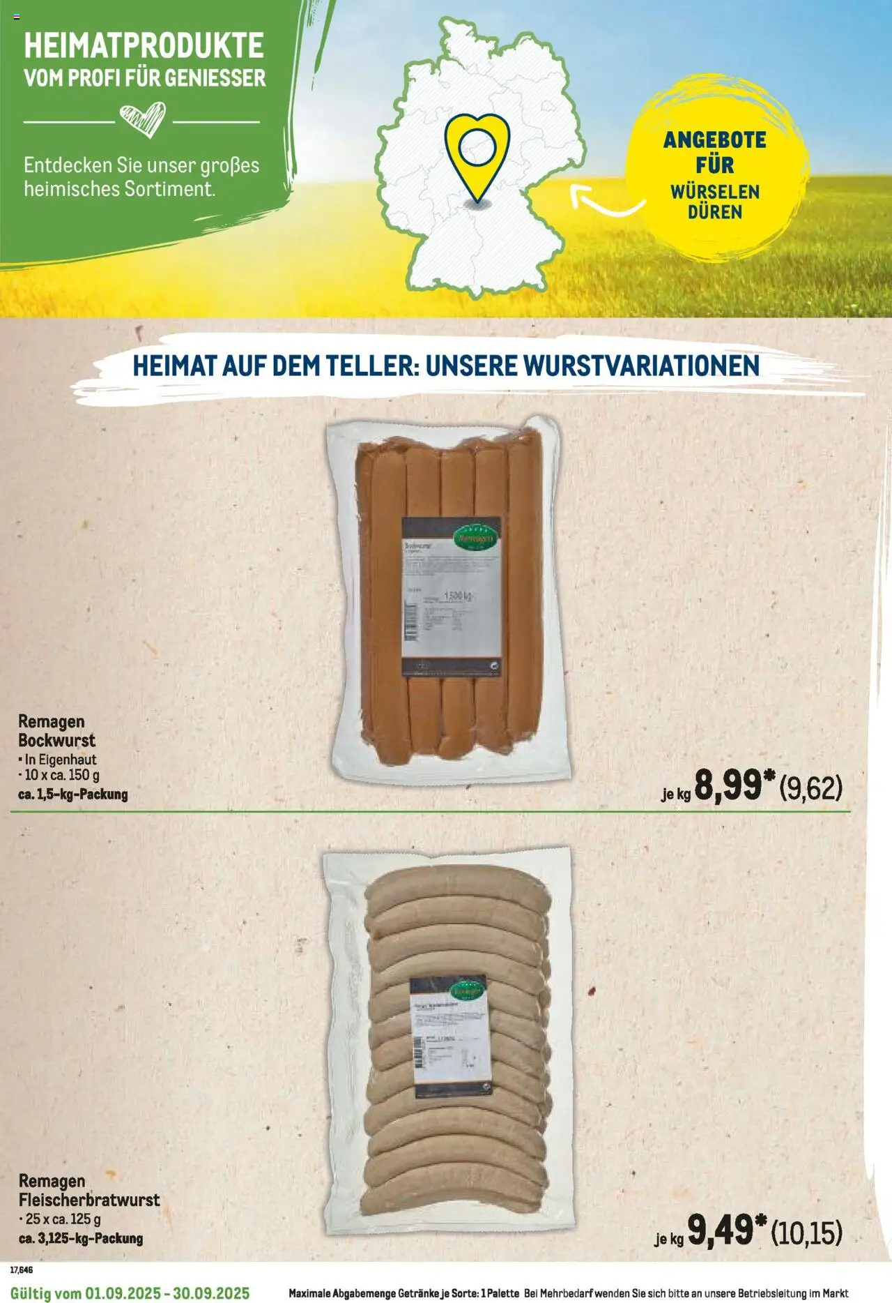 Metro Regionaler Flyer – gültig ab 01.09.2025 | Seite: 24 | Produkte: Bockwurst