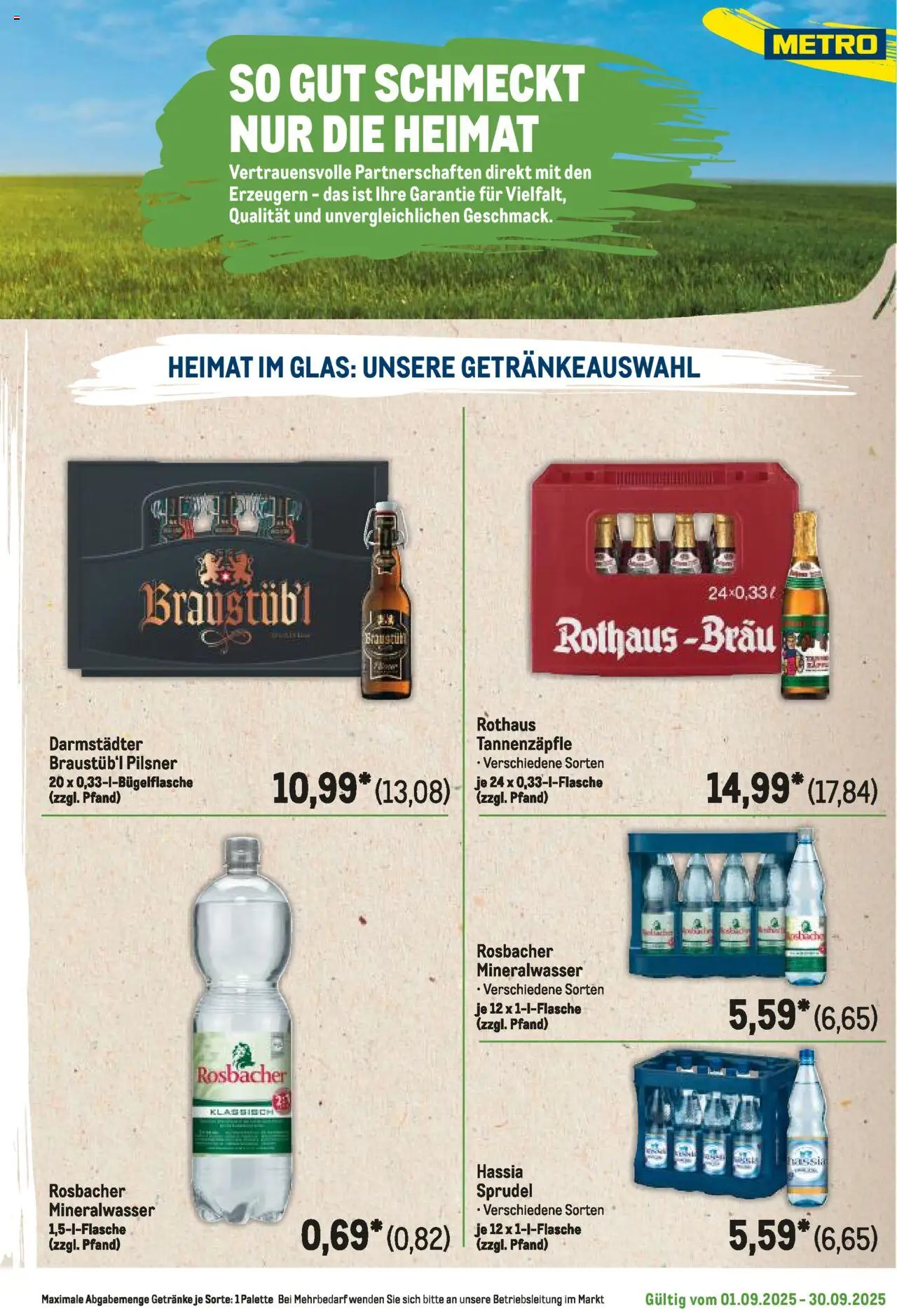Metro Regionaler Flyer – gültig ab 01.09.2025 | Seite: 37 | Produkte: Mineralwasser