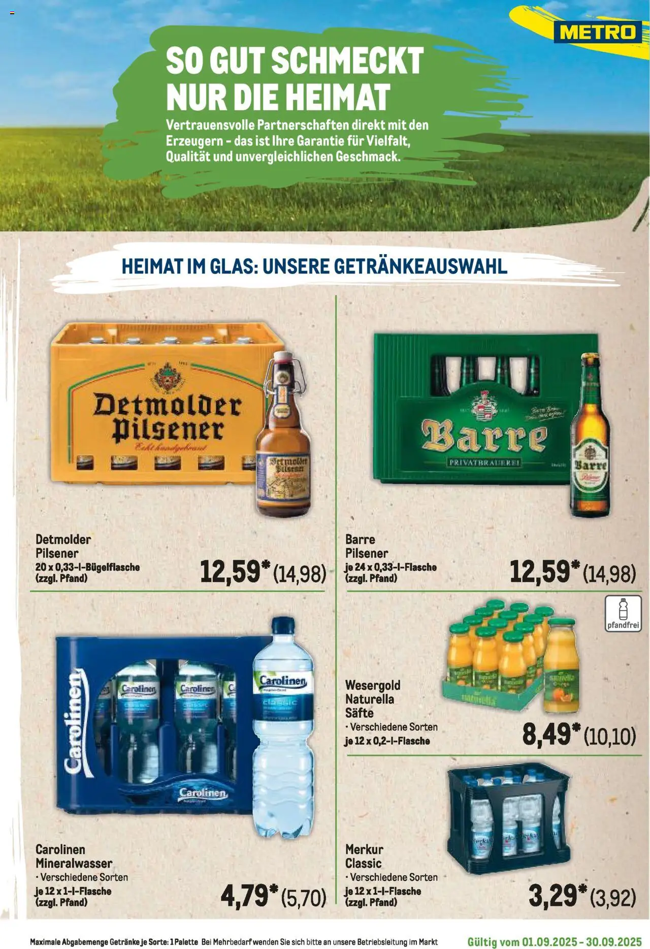 Metro Regionaler Flyer – gültig ab 01.09.2025 | Seite: 45 | Produkte: Mineralwasser