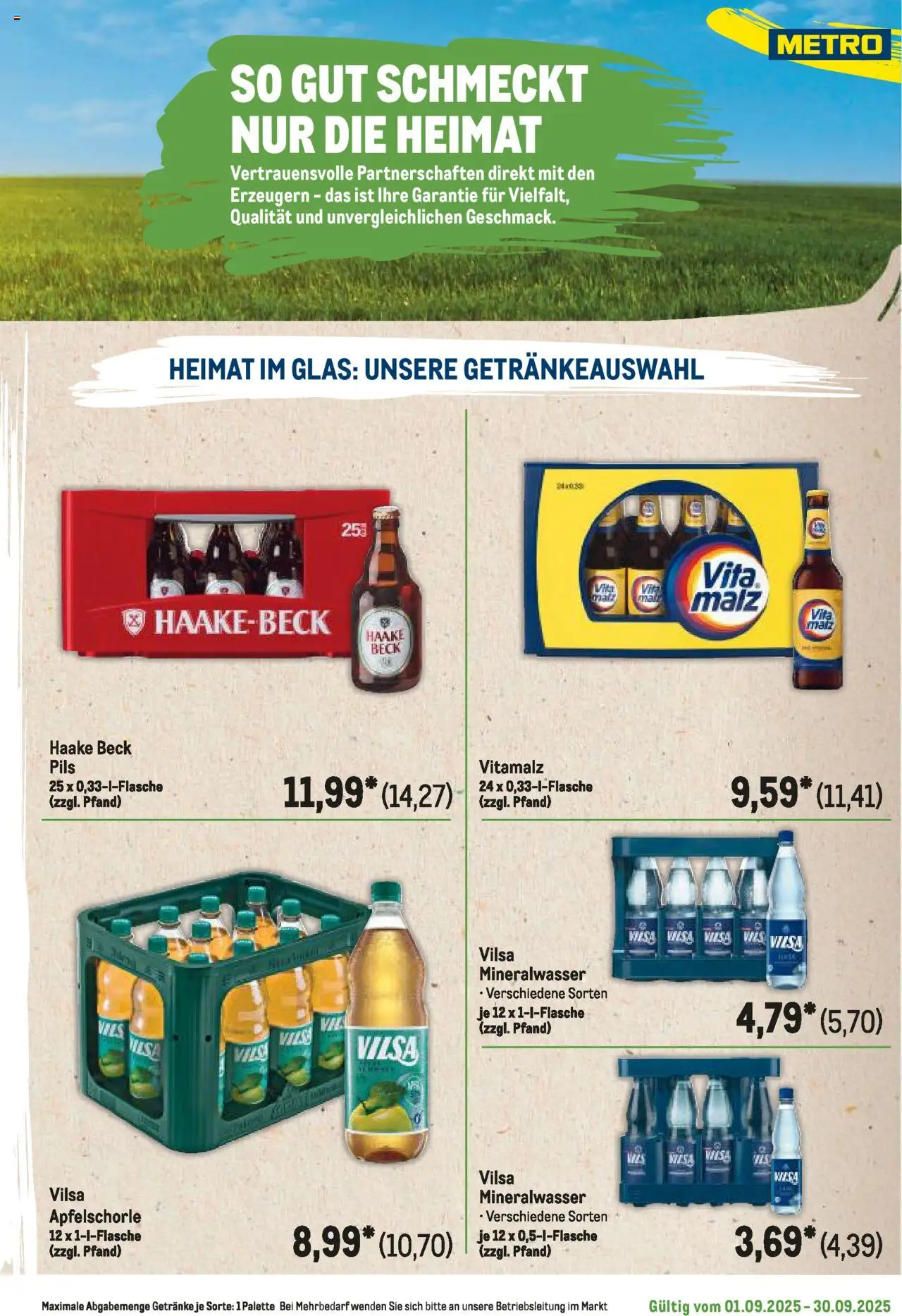 Metro Regionaler Flyer – gültig ab 01.09.2025 | Seite: 47 | Produkte: Pils, Mineralwasser