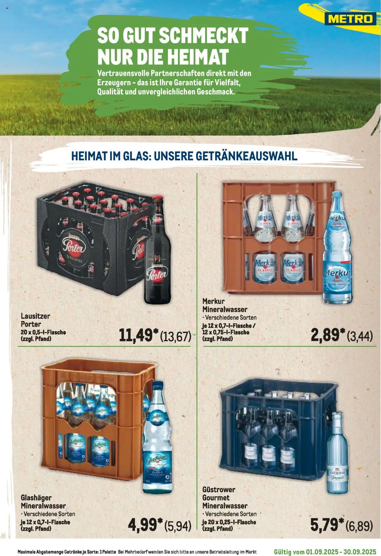 Metro Regionaler Flyer – gültig ab 01.09.2025 | Seite: 57 | Produkte: Mineralwasser