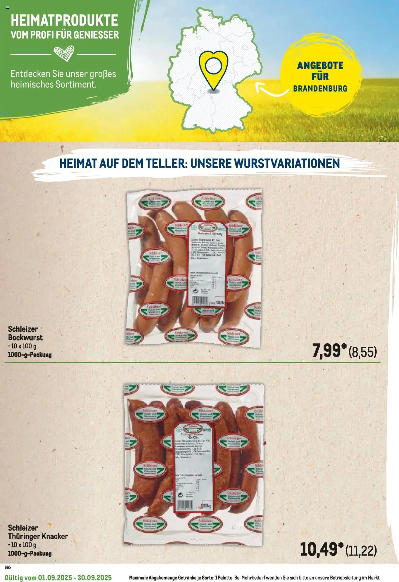 Metro Regionaler Flyer – gültig ab 01.09.2025 | Seite: 58 | Produkte: Bockwurst