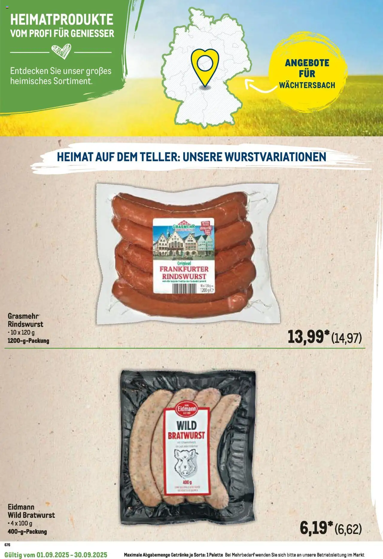 Metro Regionaler Flyer – gültig ab 01.09.2025 | Seite: 60 | Produkte: Bratwurst