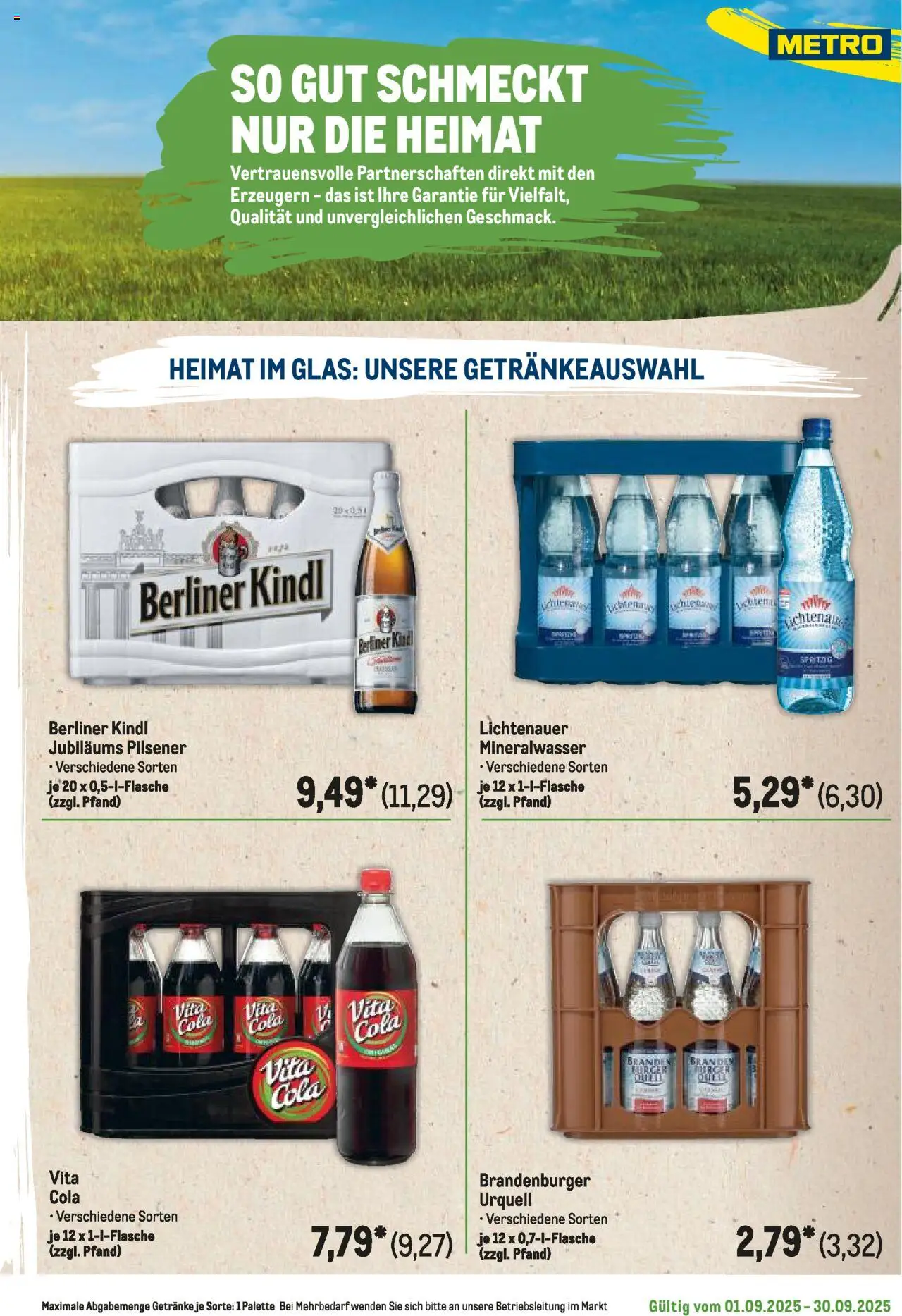 Metro Regionaler Flyer – gültig ab 01.09.2025 | Seite: 59 | Produkte: Berliner, Burger, Mineralwasser, Vita cola