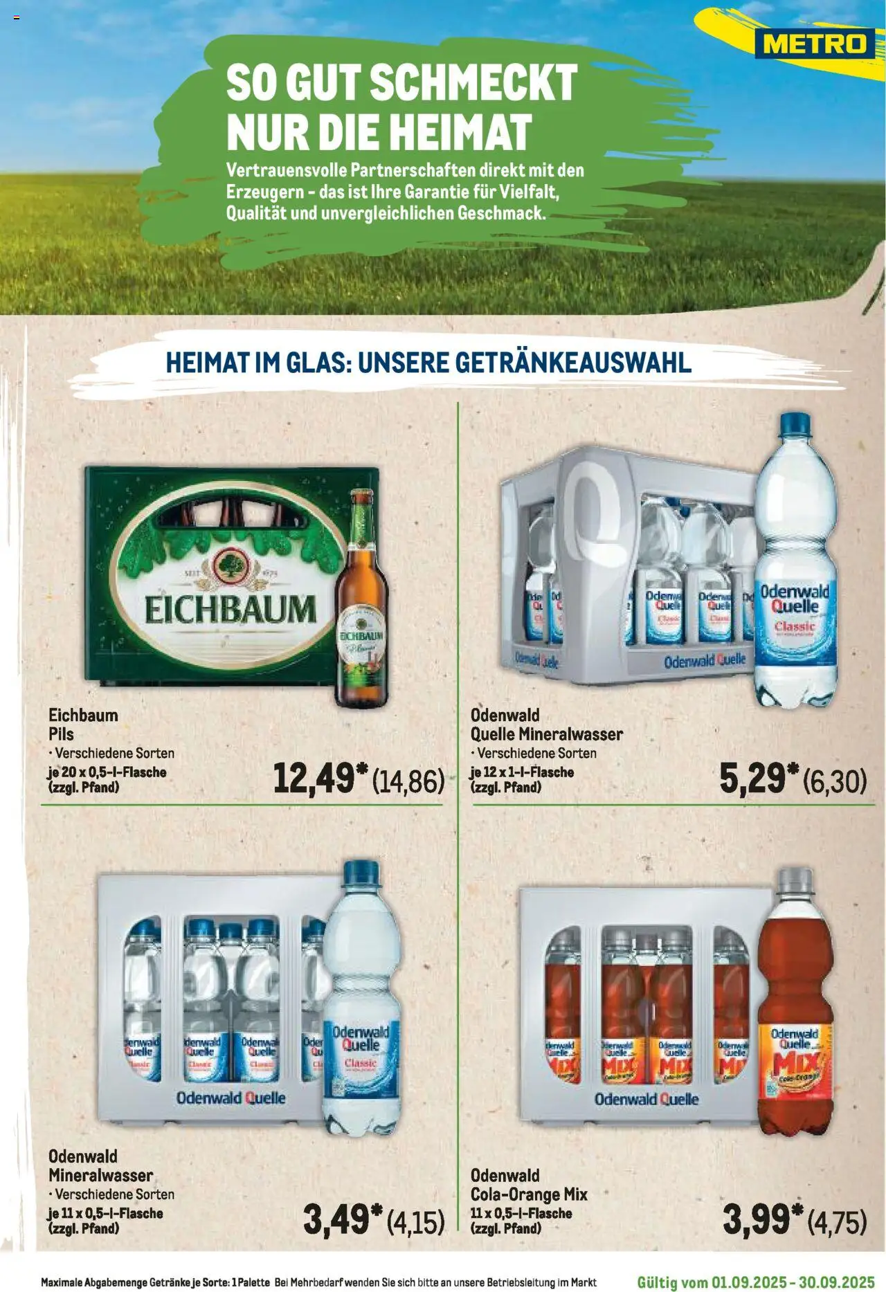 Metro Regionaler Flyer – gültig ab 01.09.2025 | Seite: 63 | Produkte: Pils, Mineralwasser