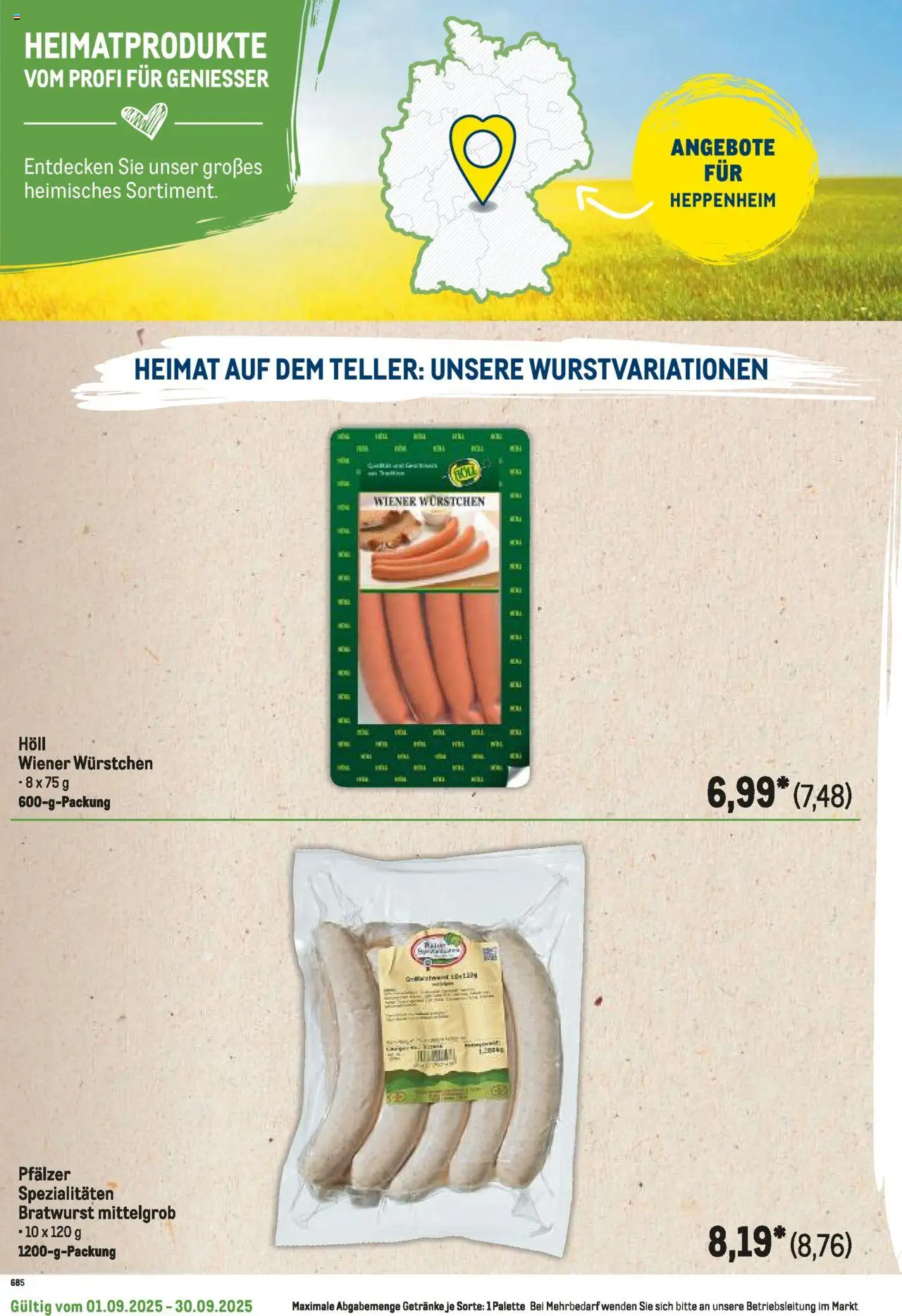 Metro Regionaler Flyer – gültig ab 01.09.2025 | Seite: 62 | Produkte: Wiener wurstchen, Bratwurst