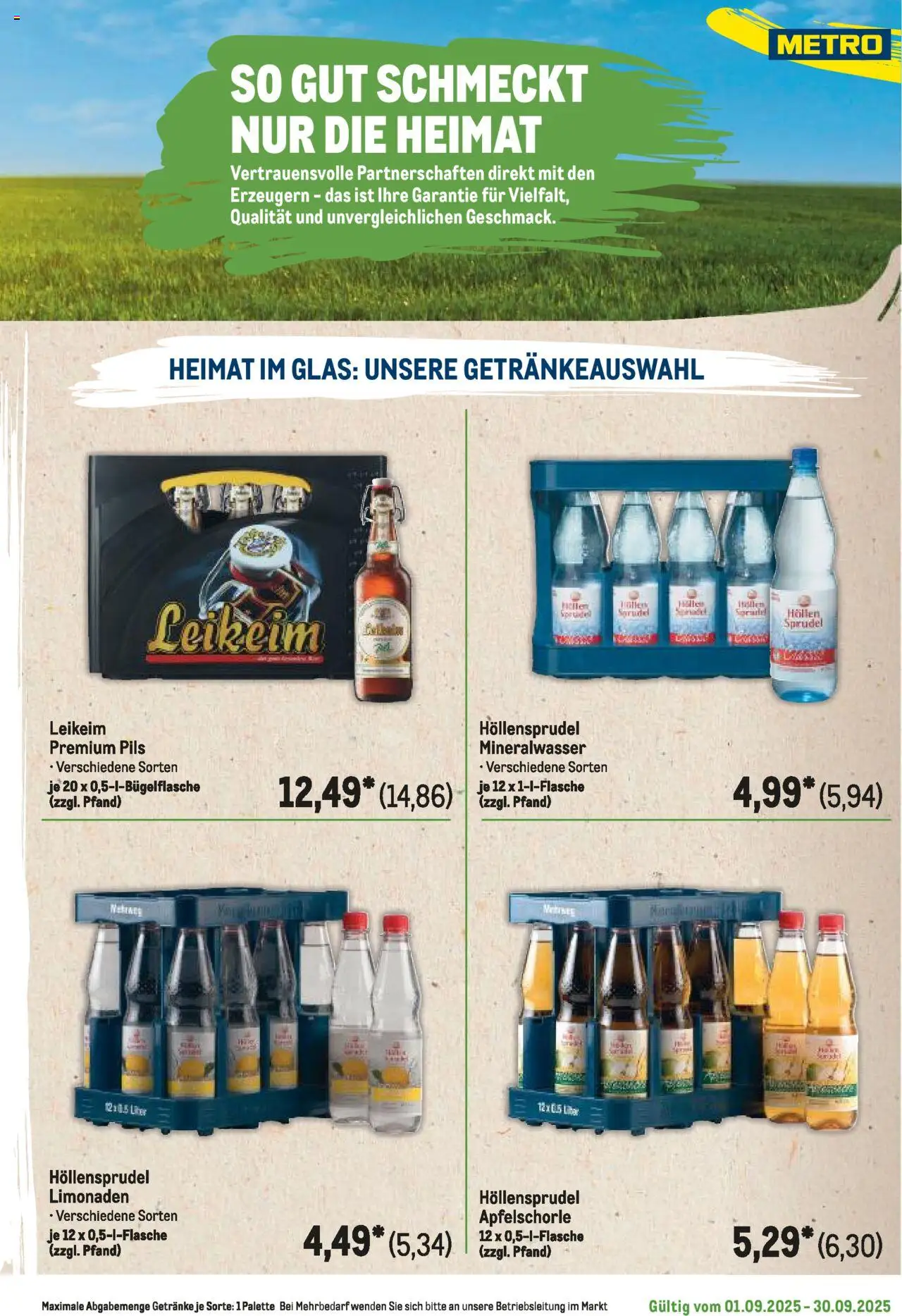 Metro Regionaler Flyer – gültig ab 01.09.2025 | Seite: 67 | Produkte: Pils, Mineralwasser