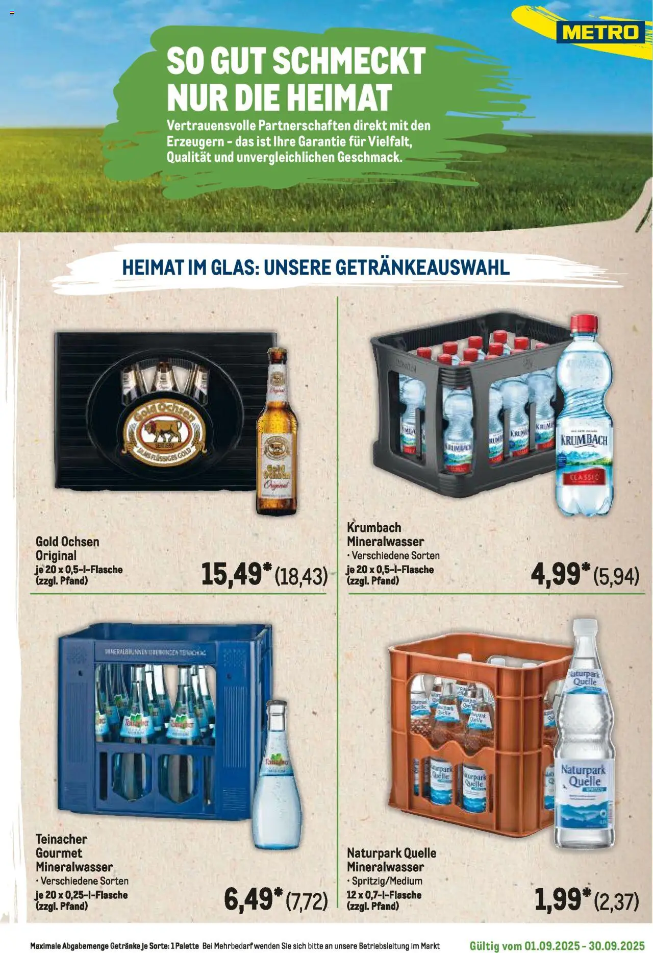 Metro Regionaler Flyer – gültig ab 01.09.2025 | Seite: 69 | Produkte: Mineralwasser