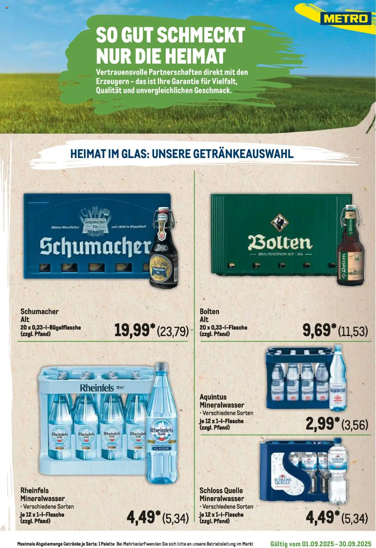Metro Regionaler Flyer – gültig ab 01.09.2025 | Seite: 71 | Produkte: Mineralwasser