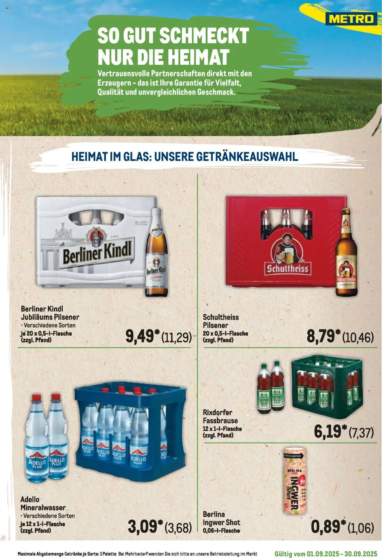 Metro Regionaler Flyer – gültig ab 01.09.2025 | Seite: 75 | Produkte: Berliner, Mineralwasser, Fassbrause
