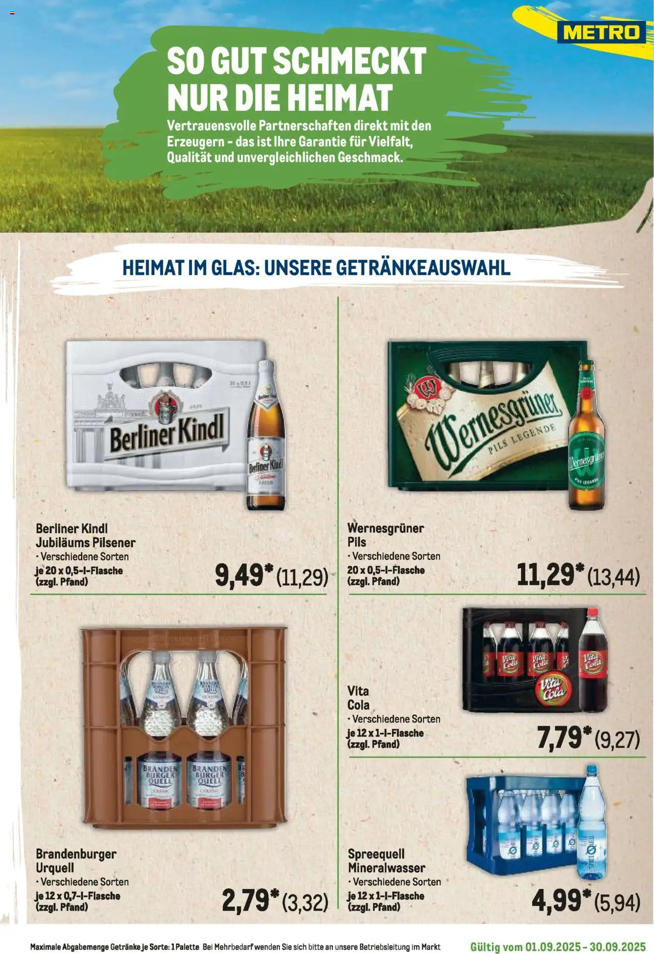 Metro Regionaler Flyer – gültig ab 01.09.2025 | Seite: 81 | Produkte: Cola, Pils, Wernesgruner, Burger