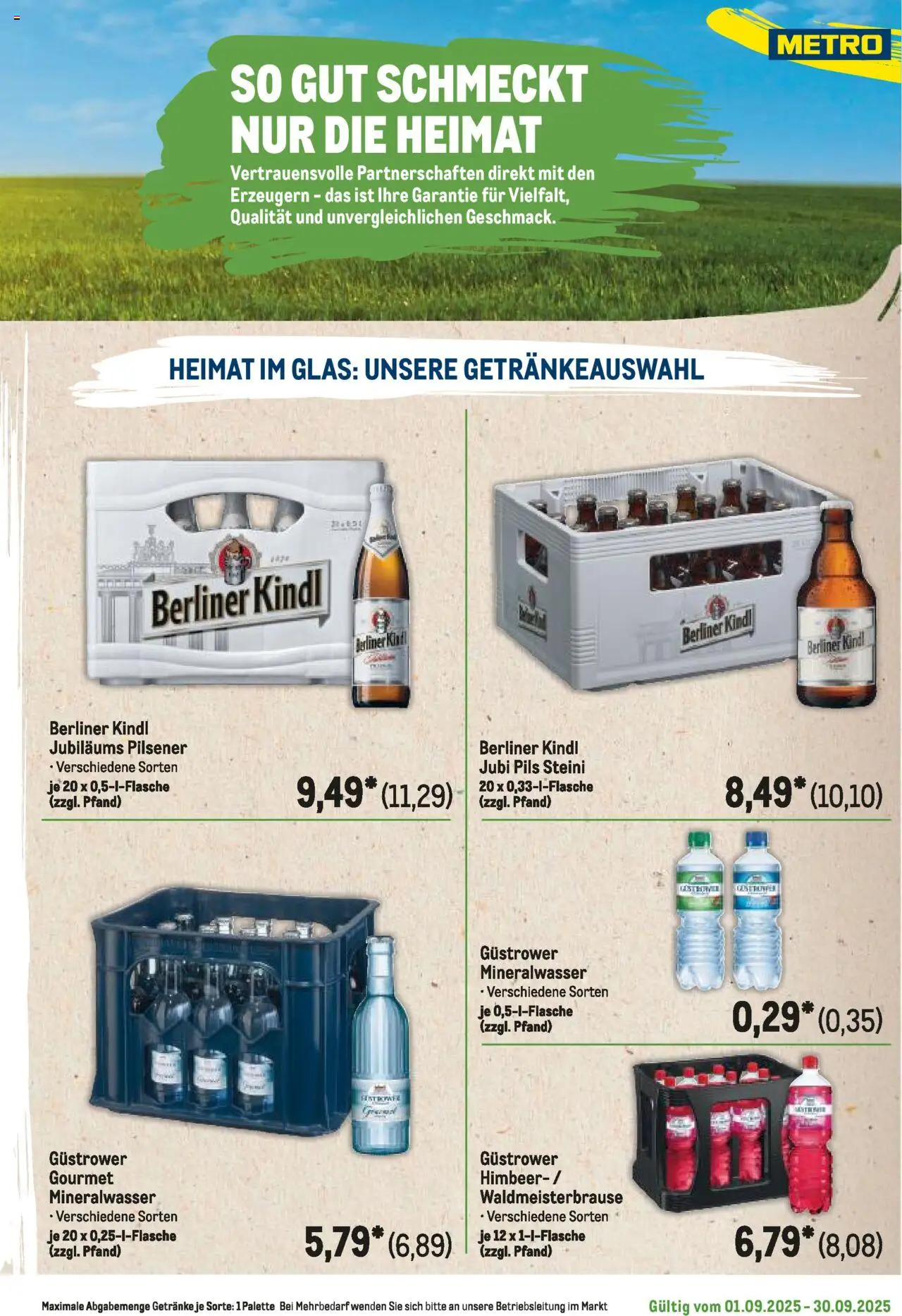 Metro Regionaler Flyer – gültig ab 01.09.2025 | Seite: 83 | Produkte: Berliner, Pils, Mineralwasser