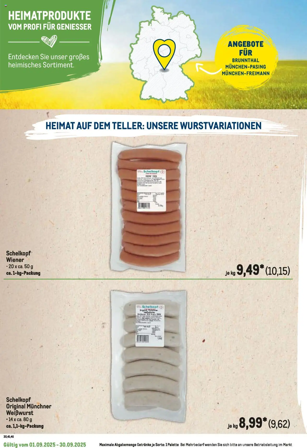 Metro Regionaler Flyer – gültig ab 01.09.2025 | Seite: 86 | Produkte: Weißwurst