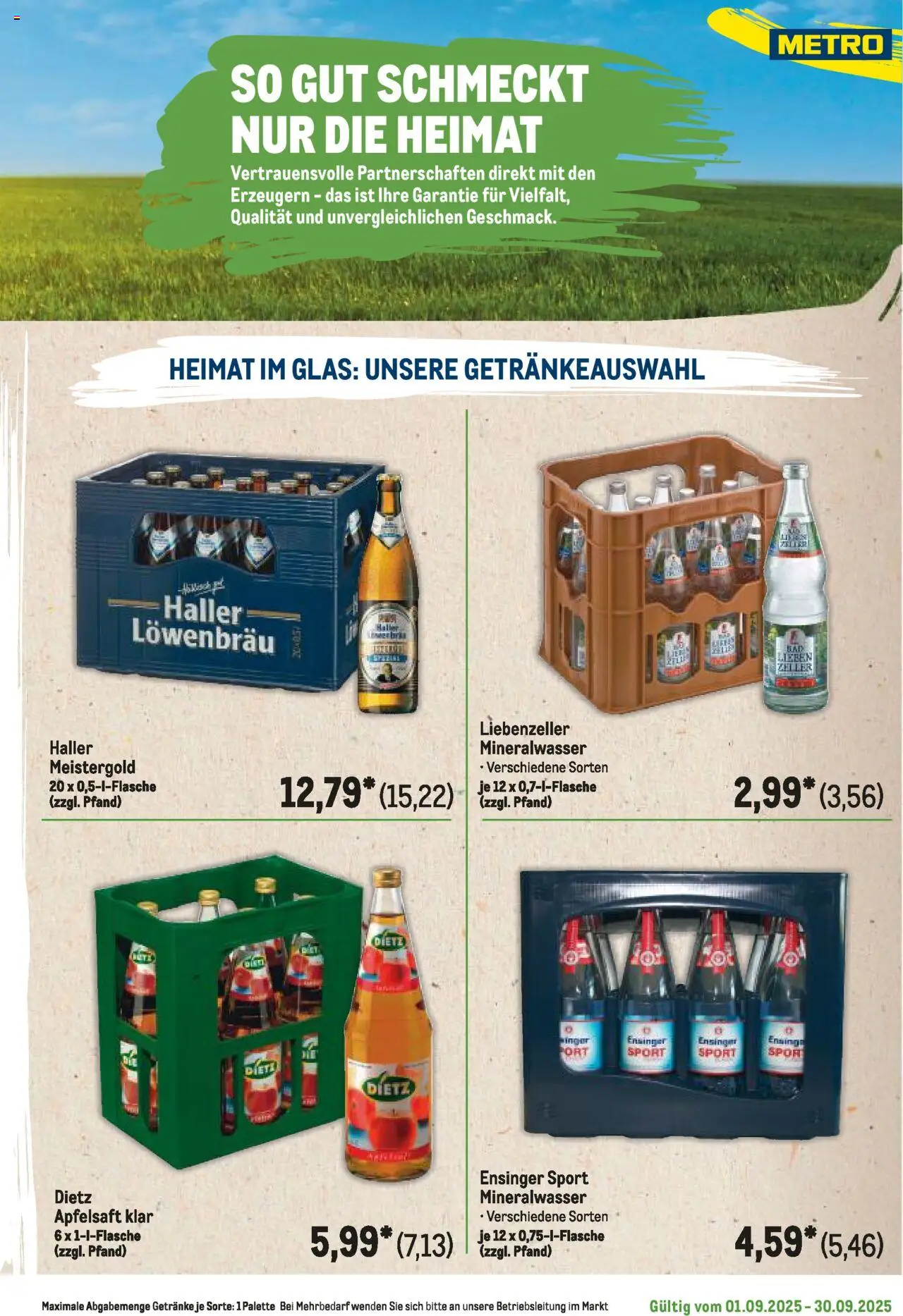 Metro Regionaler Flyer – gültig ab 01.09.2025 | Seite: 89 | Produkte: Apfelsaft, Mineralwasser