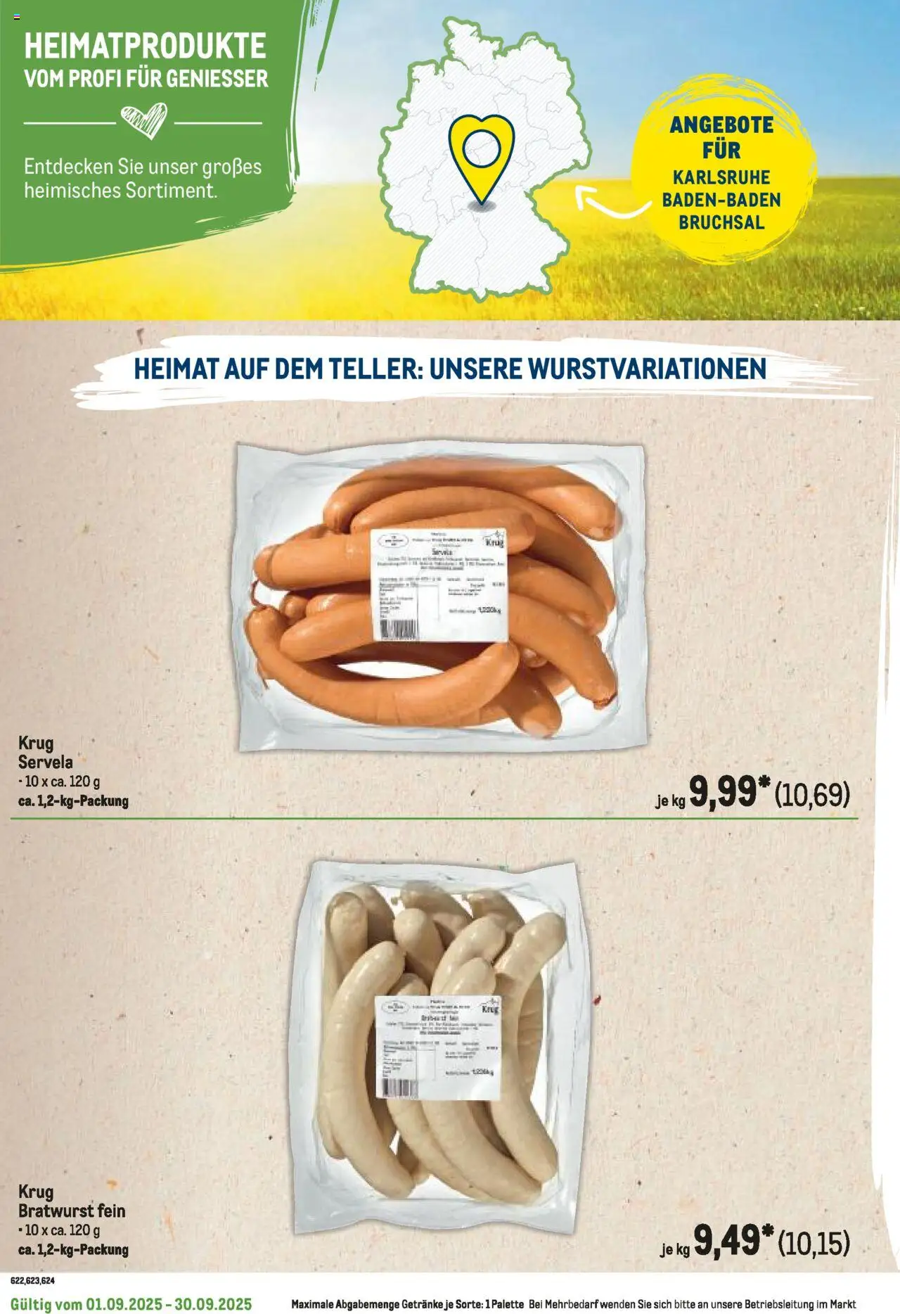 Metro Regionaler Flyer – gültig ab 01.09.2025 | Seite: 90 | Produkte: Bratwurst