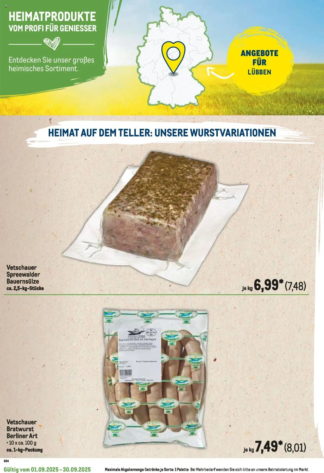 Metro Regionaler Flyer – gültig ab 01.09.2025 | Seite: 92 | Produkte: Berliner, Bratwurst
