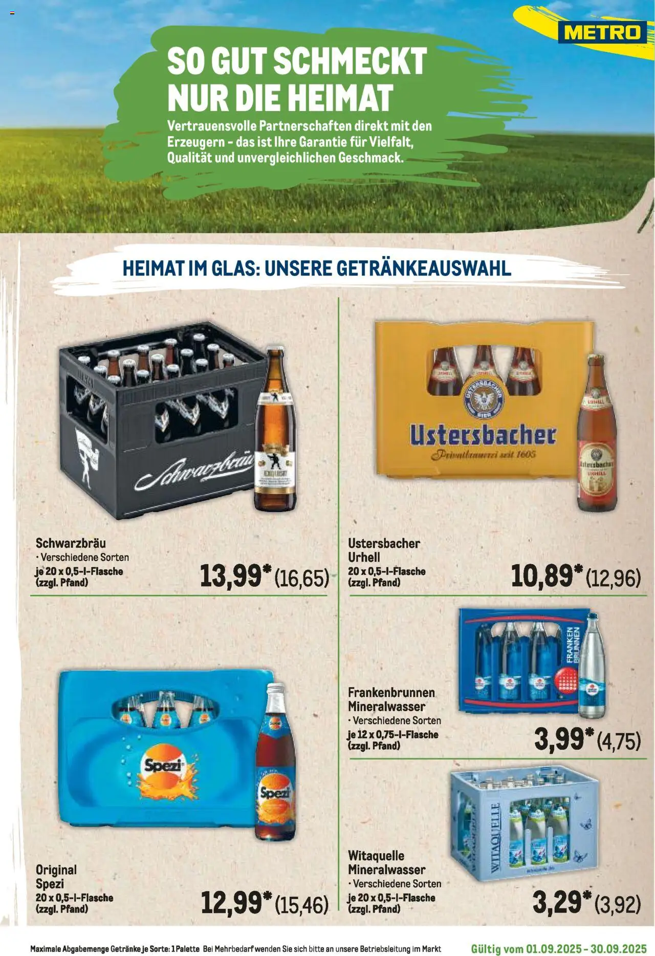 Metro Regionaler Flyer – gültig ab 01.09.2025 | Seite: 99 | Produkte: Mineralwasser