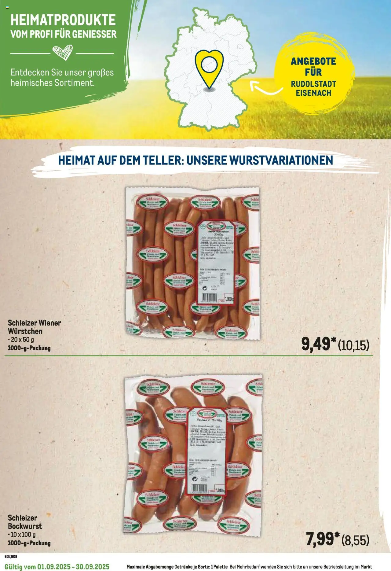 Metro Regionaler Flyer – gültig ab 01.09.2025 | Seite: 102 | Produkte: Bockwurst, Wiener wurstchen