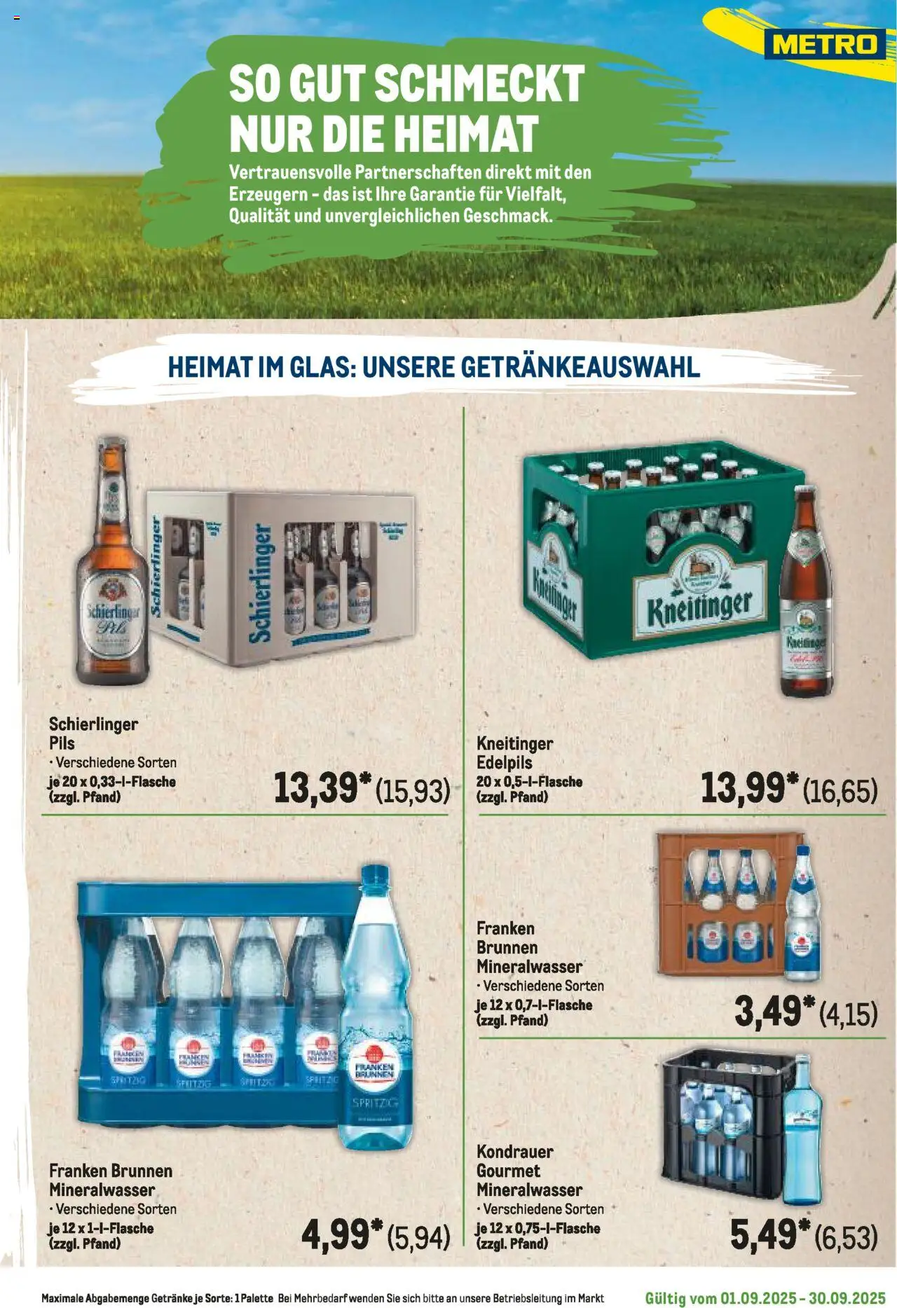Metro Regionaler Flyer – gültig ab 01.09.2025 | Seite: 107 | Produkte: Pils, Mineralwasser